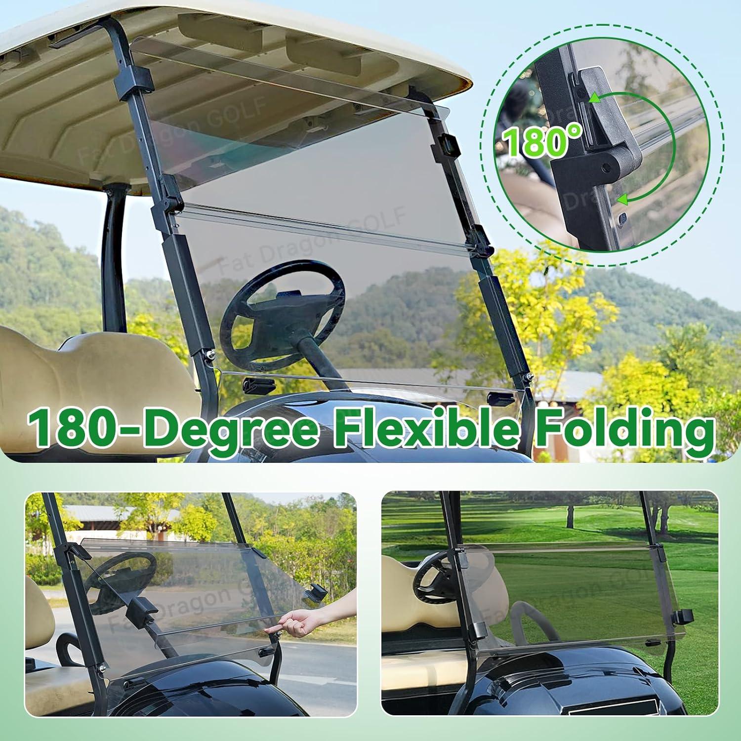 Parabrisas Tinteado Panglong para Carro de Golf 2004-Up 95.49x86.25cm