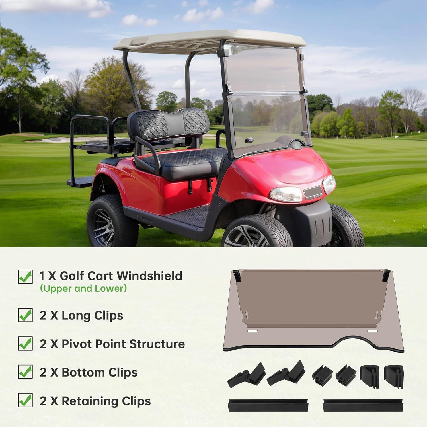 Parabrisas Plegable 10L0L para Carrito Golf EZGO RXV 2008+ 97x82.5cm