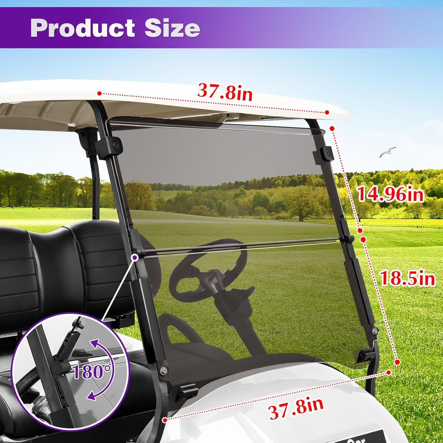 Parabrisas Tinteado 4.5mm PZWLI para Carro de Golf Club Car 2004-Up