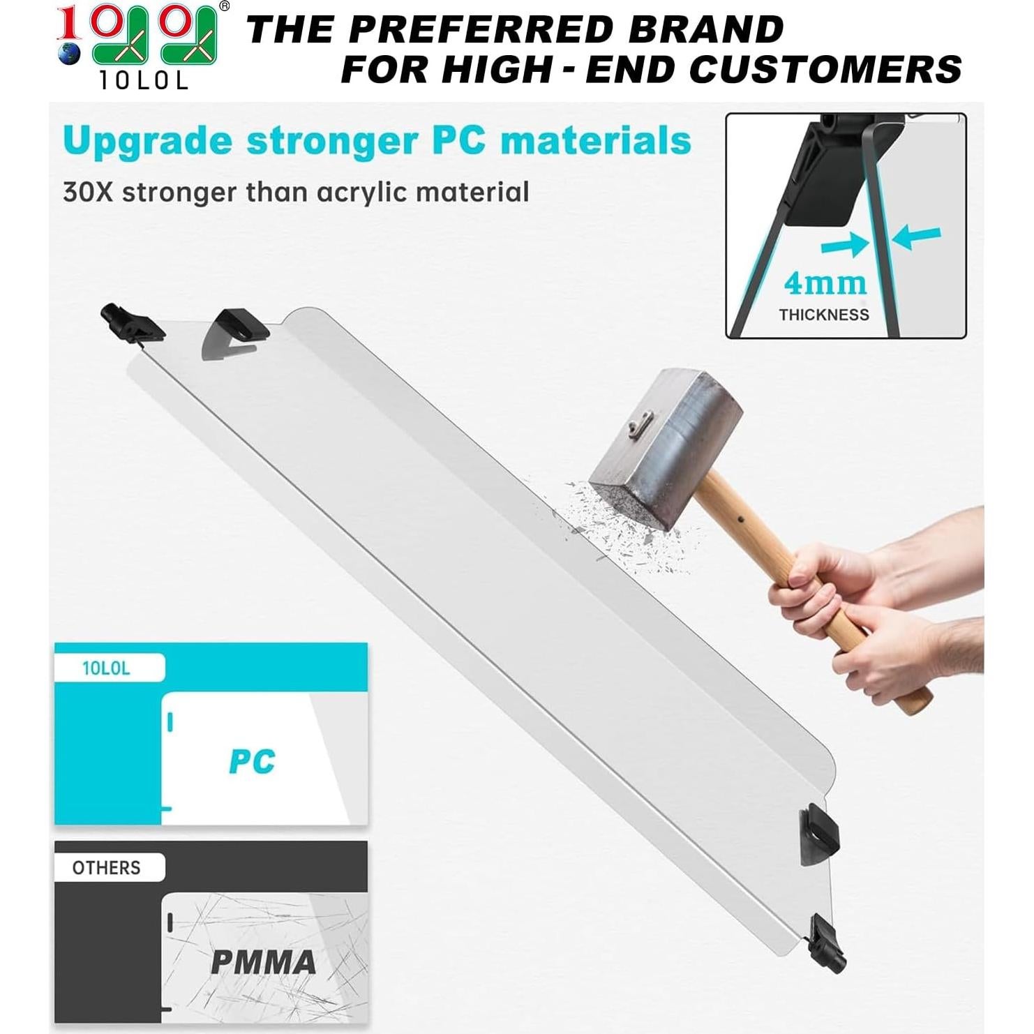 Parabrisas Claro 10L0L para Carro de Golf EZGO TXT 1995-2013