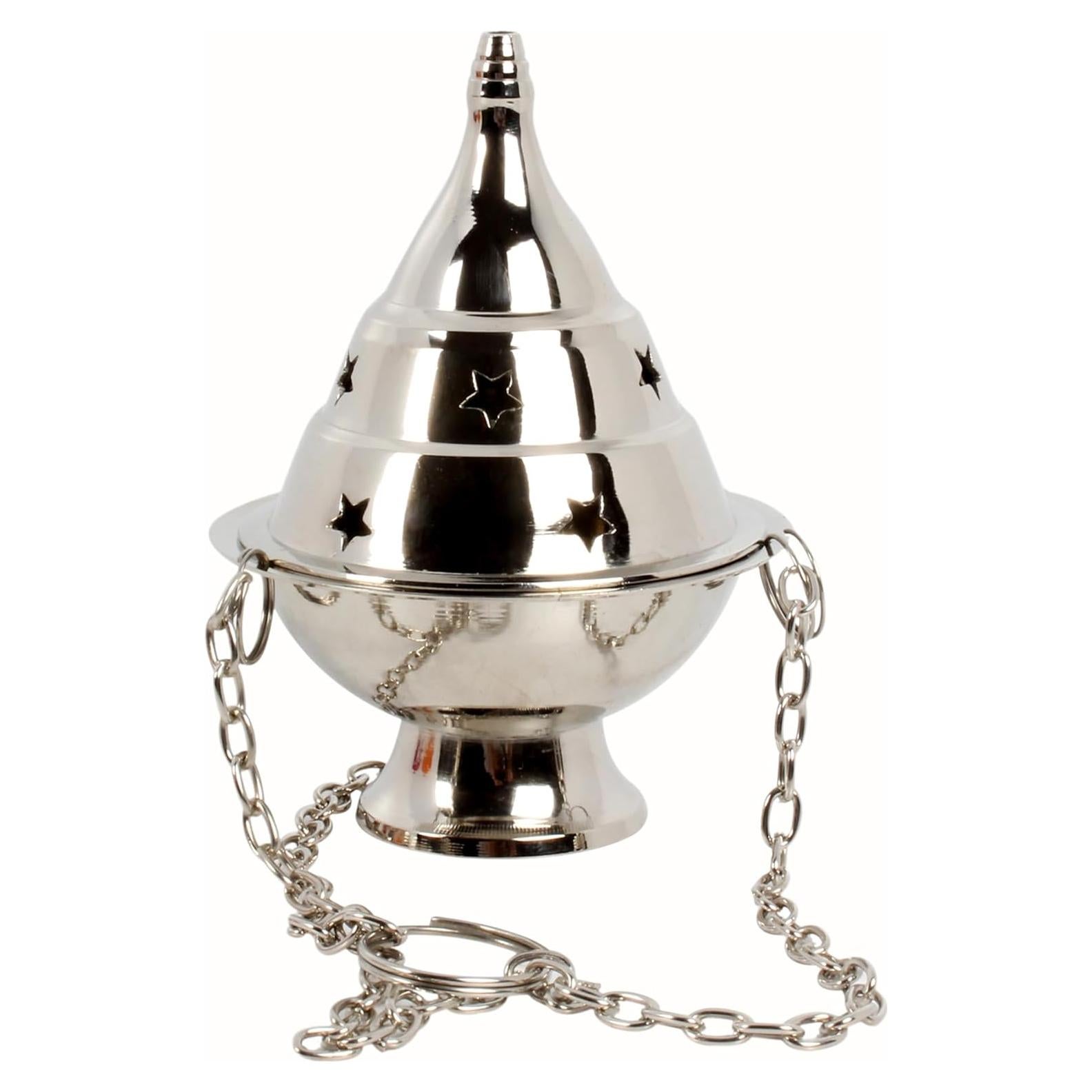 Quemador de Incienso Colgante de Latón Handcrafted 11.43 cm