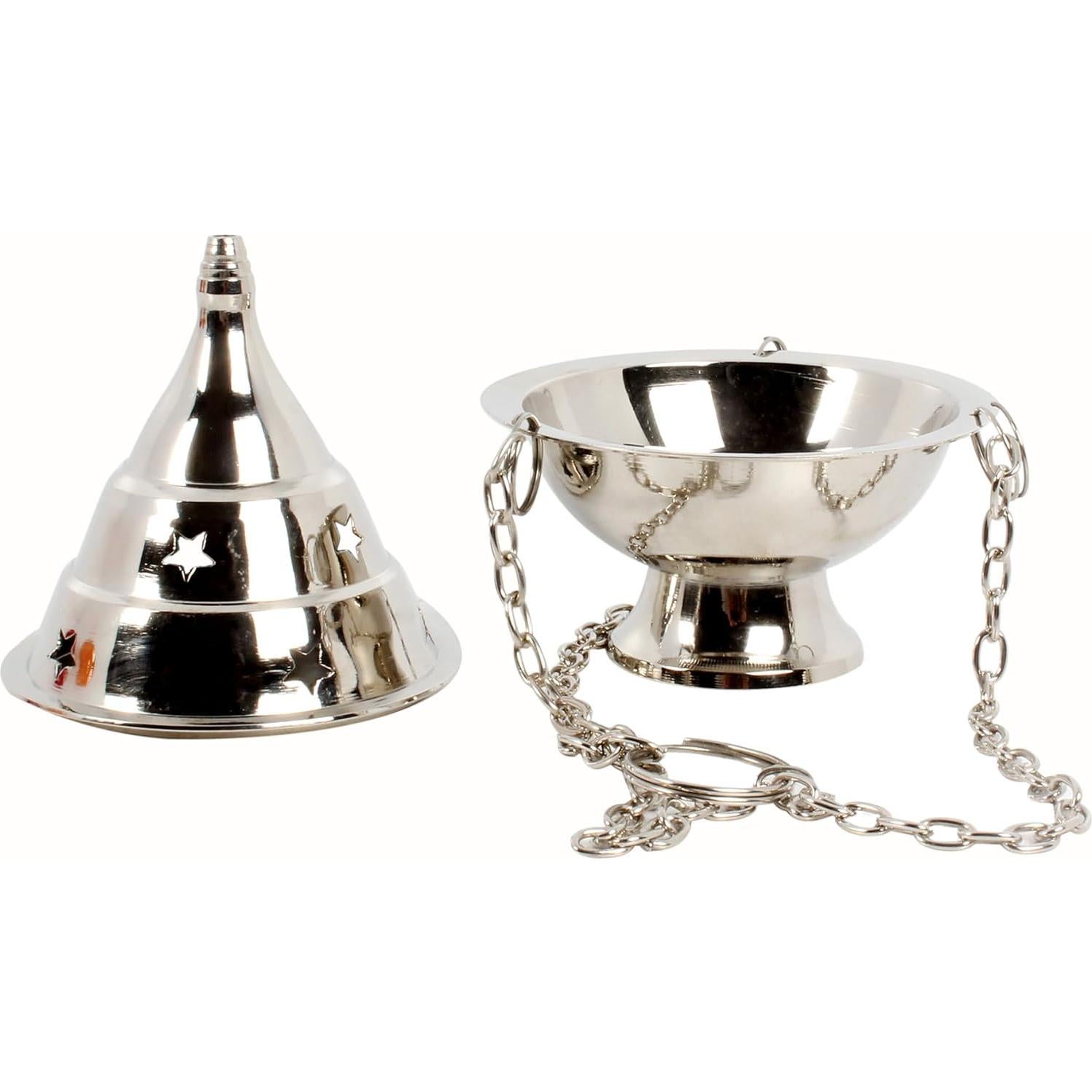 Quemador de Incienso Colgante de Latón Handcrafted 11.43 cm