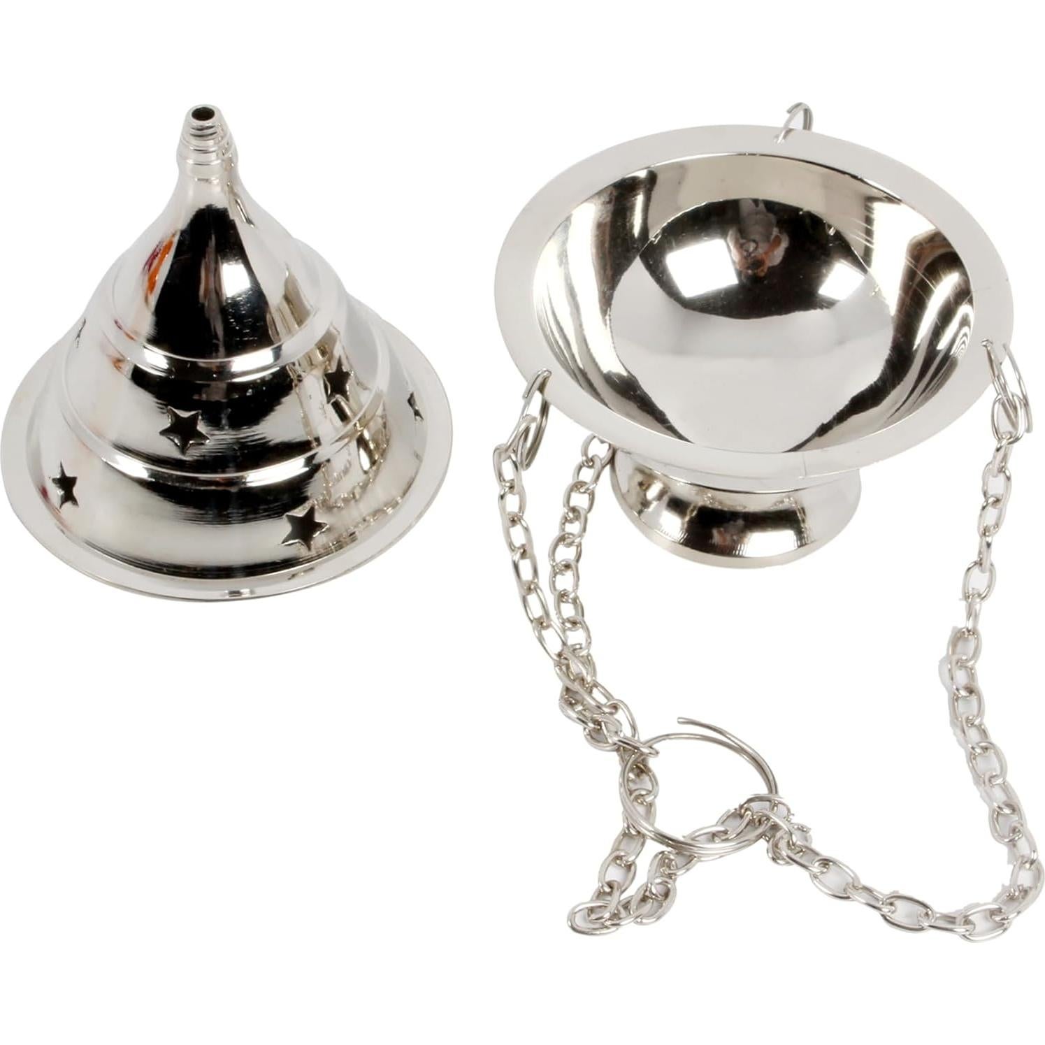 Quemador de Incienso Colgante de Latón Handcrafted 11.43 cm