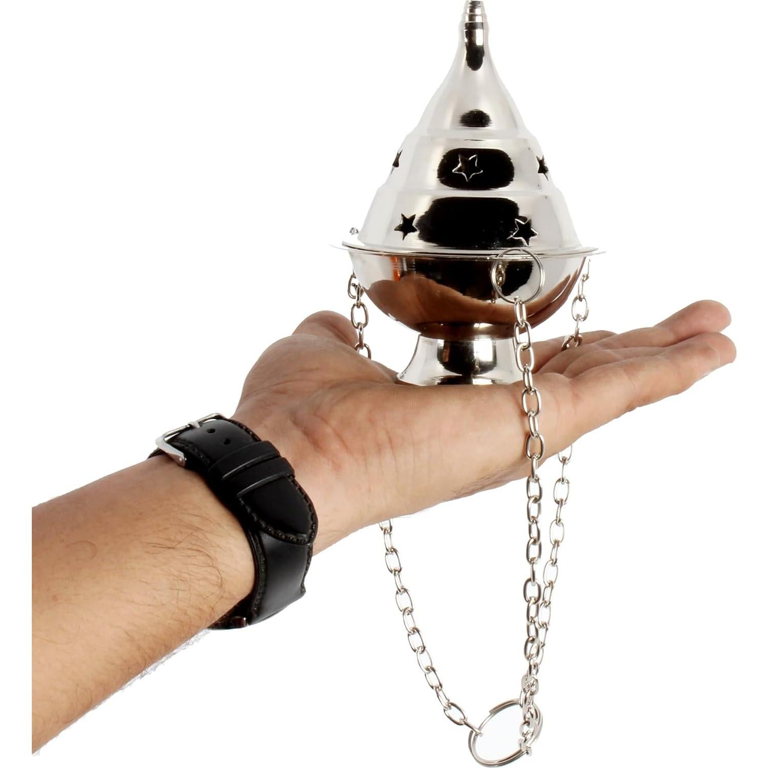 Quemador de Incienso Colgante de Latón Handcrafted 11.43 cm