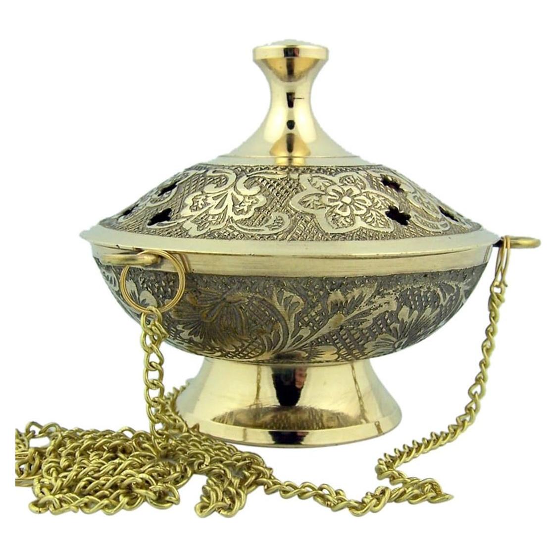 Plato de Oro sobre Latón Regalos Religiosos 9 cm Diá - 7.6 cm Alt