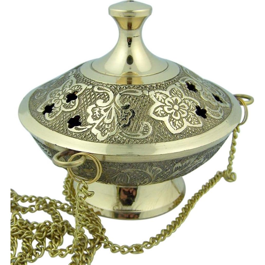 Plato de Oro sobre Latón Regalos Religiosos 9 cm Diá - 7.6 cm Alt