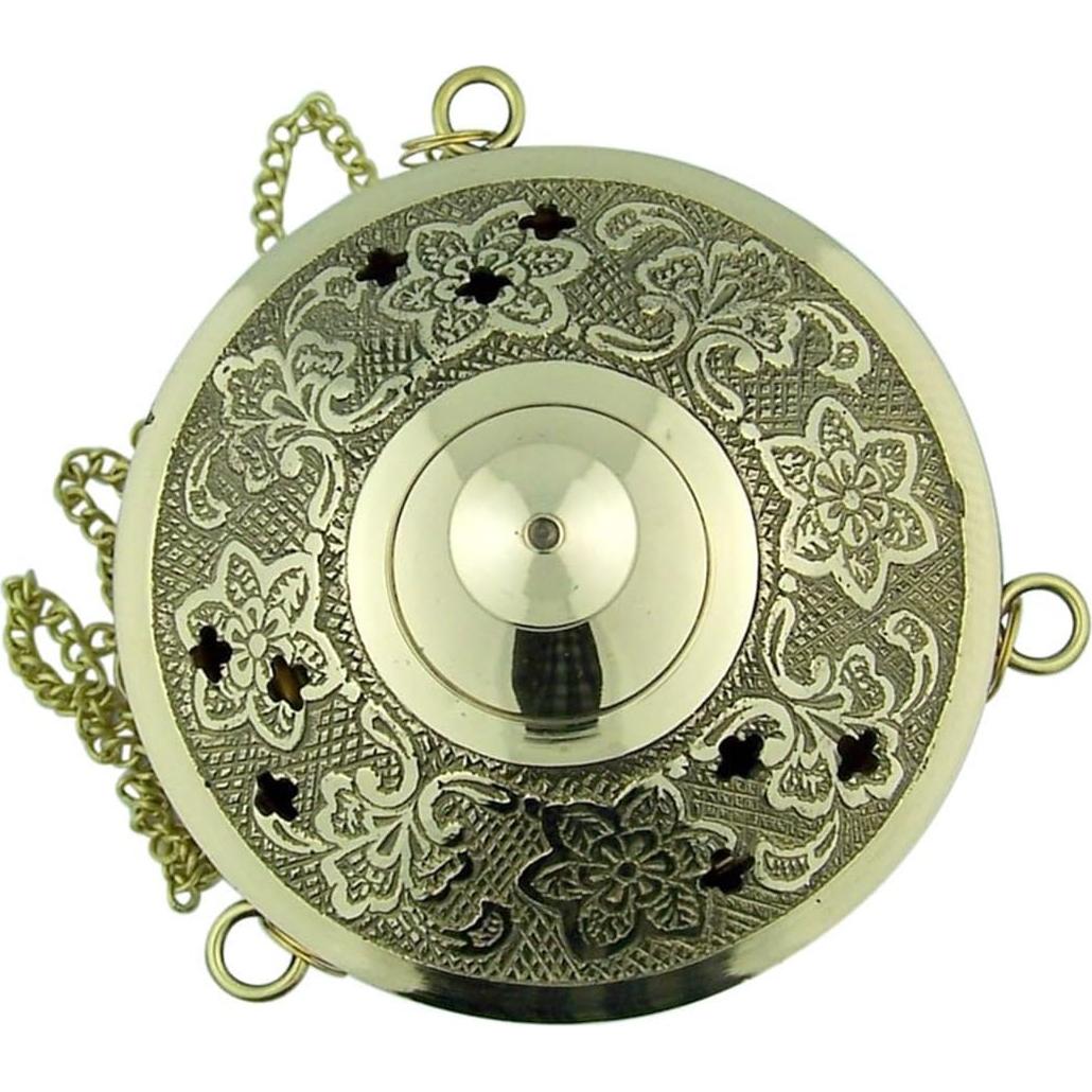 Plato de Oro sobre Latón Regalos Religiosos 9 cm Diá - 7.6 cm Alt