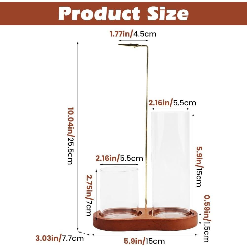 Soporte de Incienso 2 en 1 NINEFOX con Almacenamiento de Vidrio