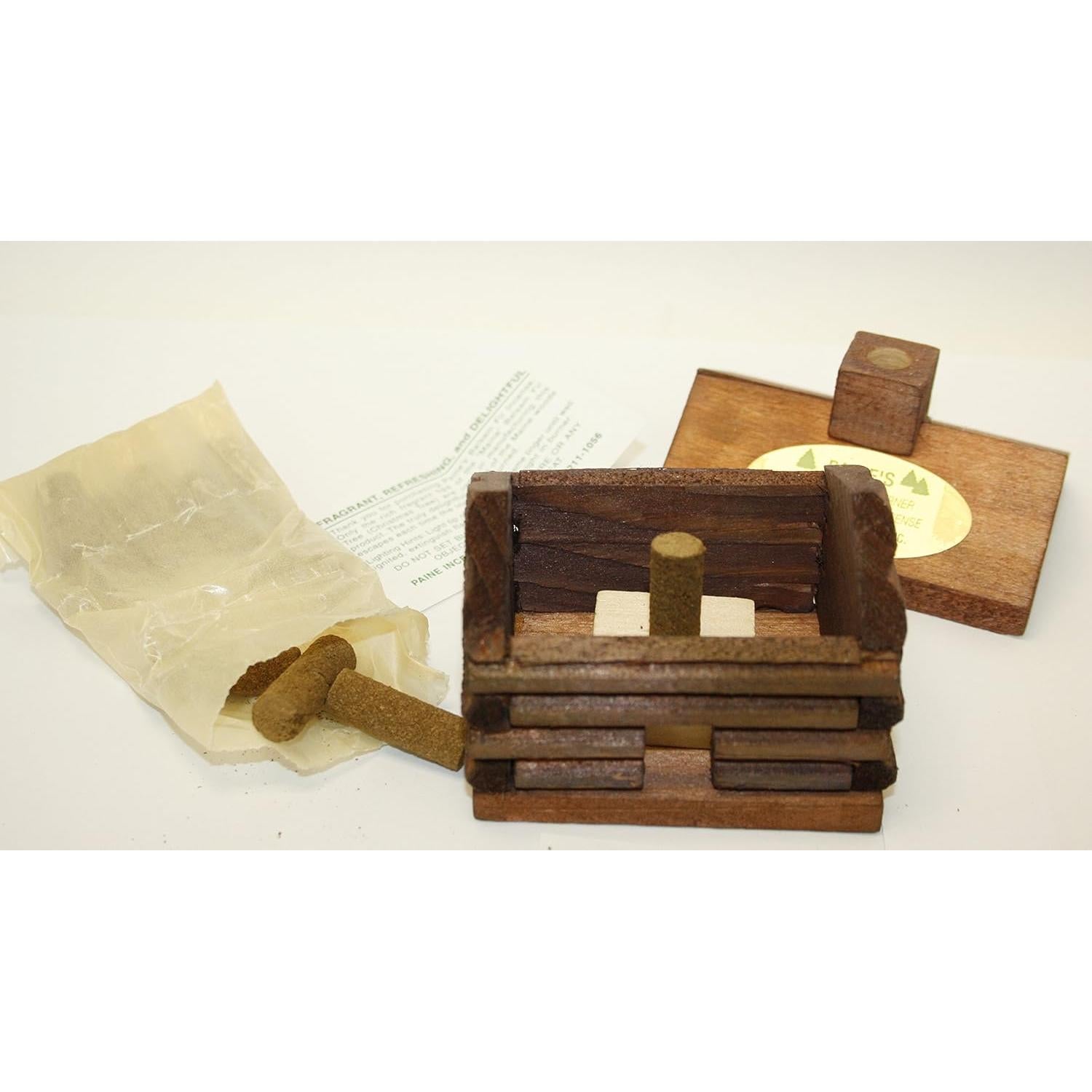 Estufa de Incienso Cabaña de Troncos Paine 8.89x7.62 cm