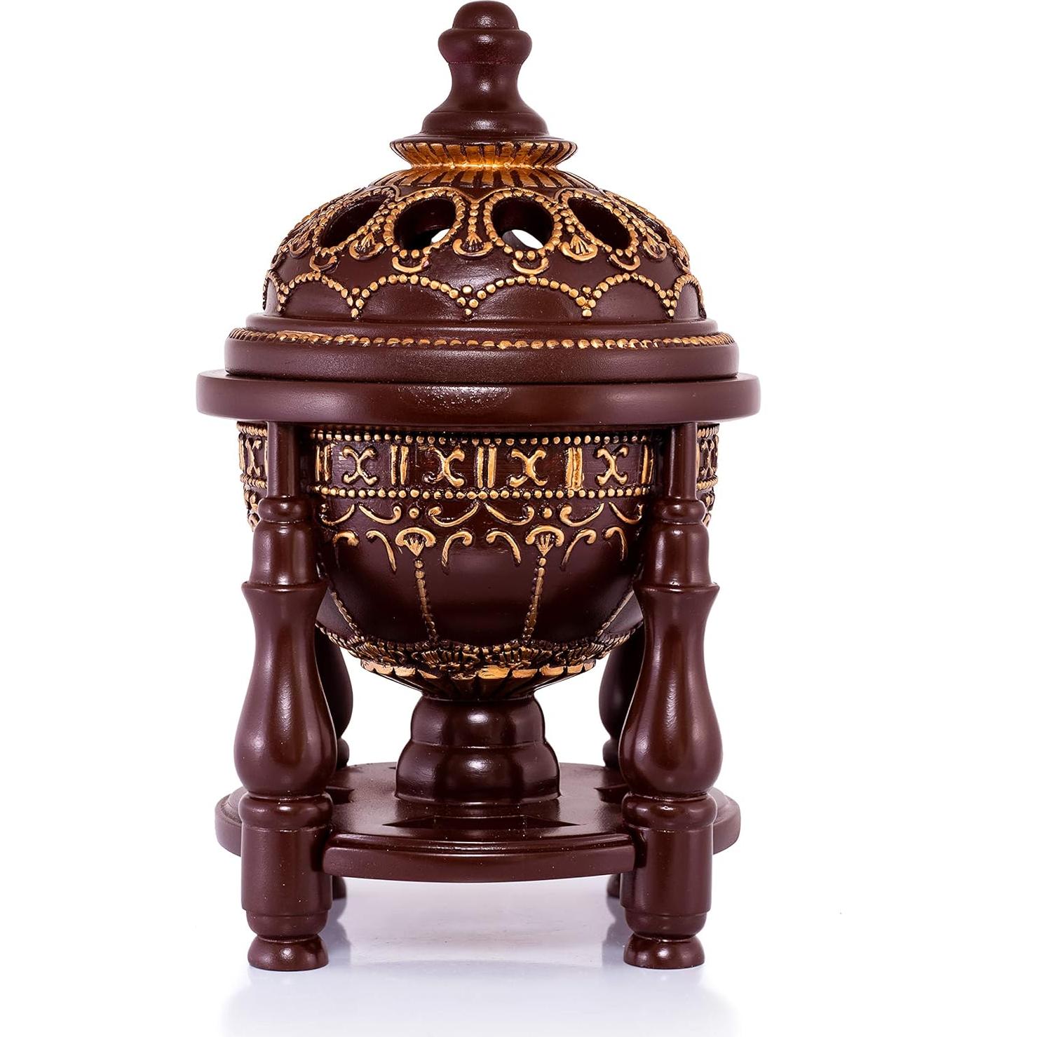 Quemador de Incienso de Carbón AM Lux4P - Resina Marrón