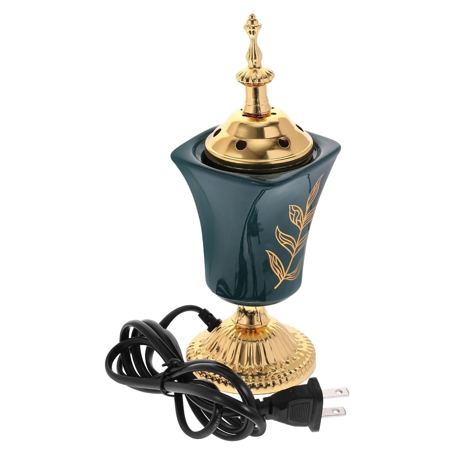 Quemador de Incienso Eléctrico VOSAREA Verde 20x7cm