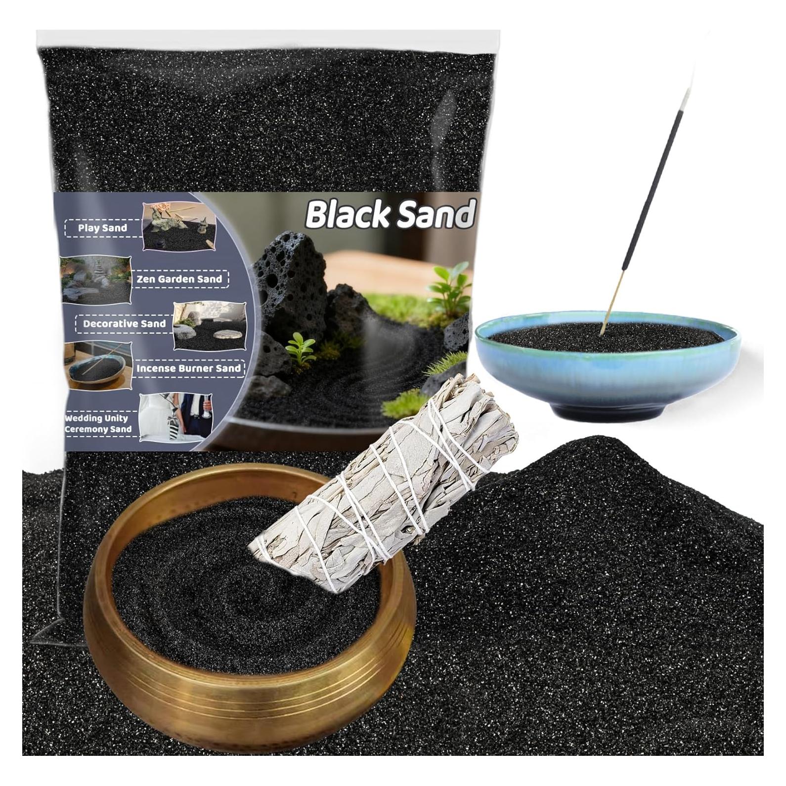 Arena Negra Fina Rainflow 425 g para Manualidades y Decoración