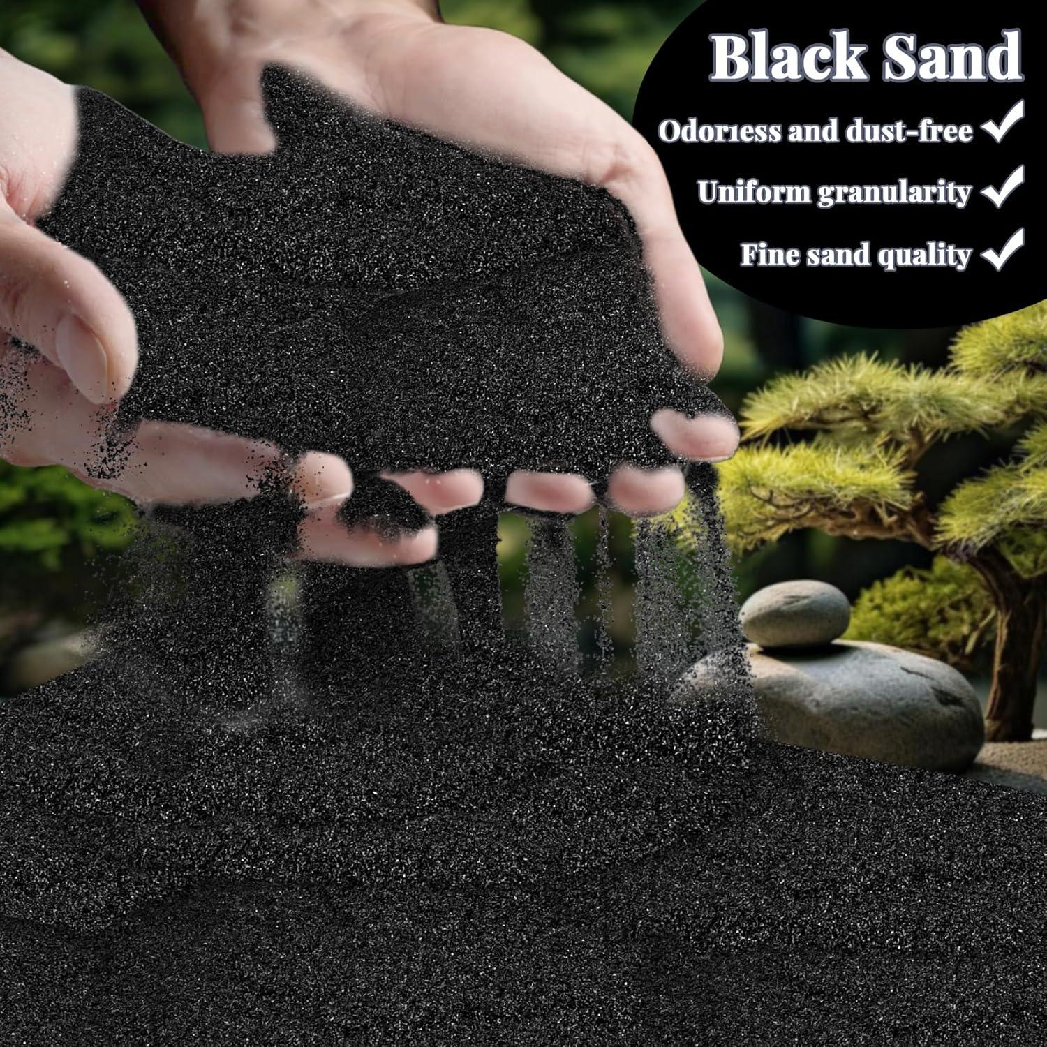 Arena Negra Fina Rainflow 425 g para Manualidades y Decoración