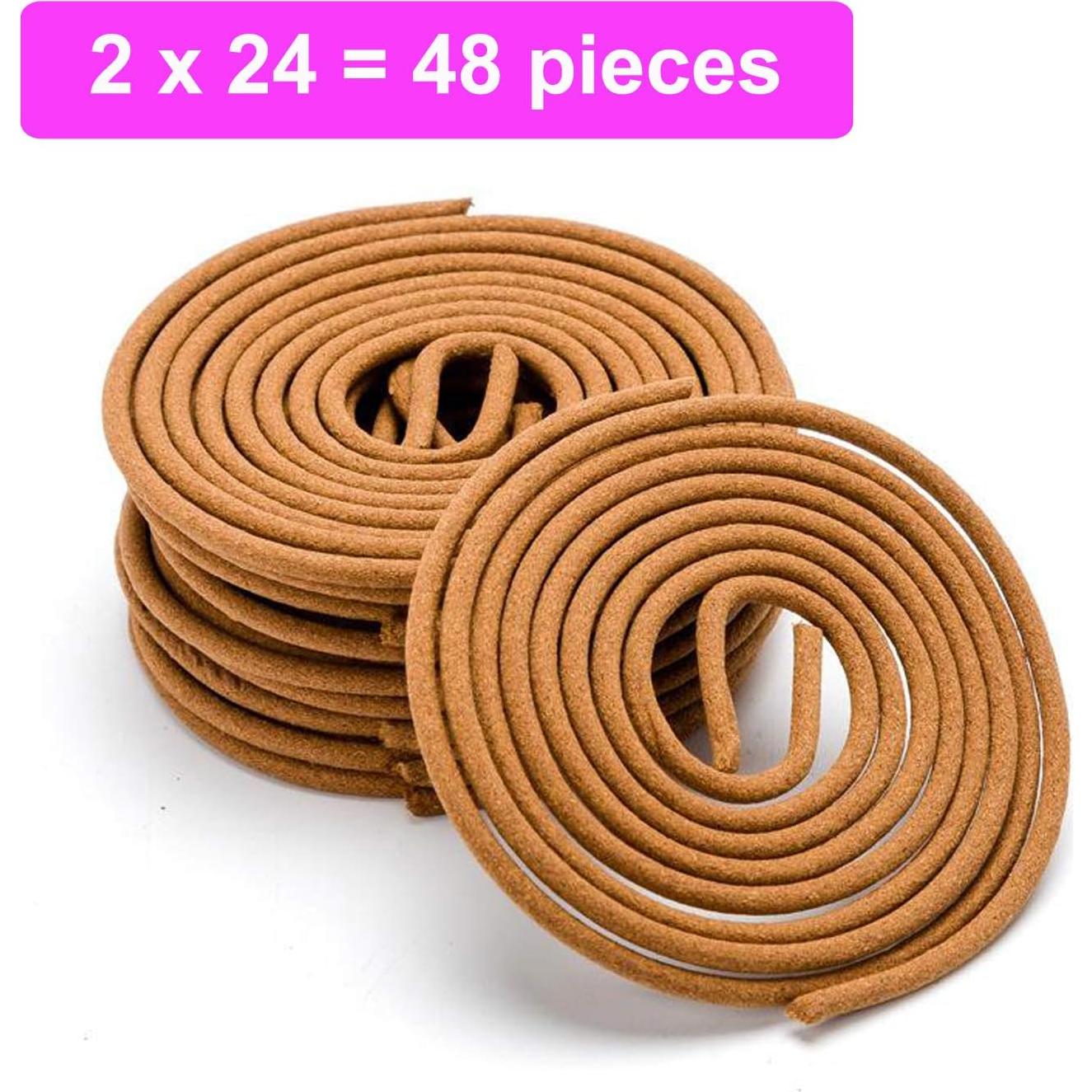 Incienso en Espirales LZWIN de Sándalo Natural 48 Piezas