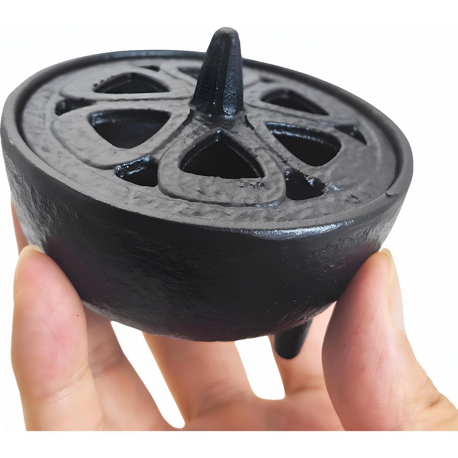 Soporte para Incienso SECHUDO de Hierro Fundido Negro 8.89cm