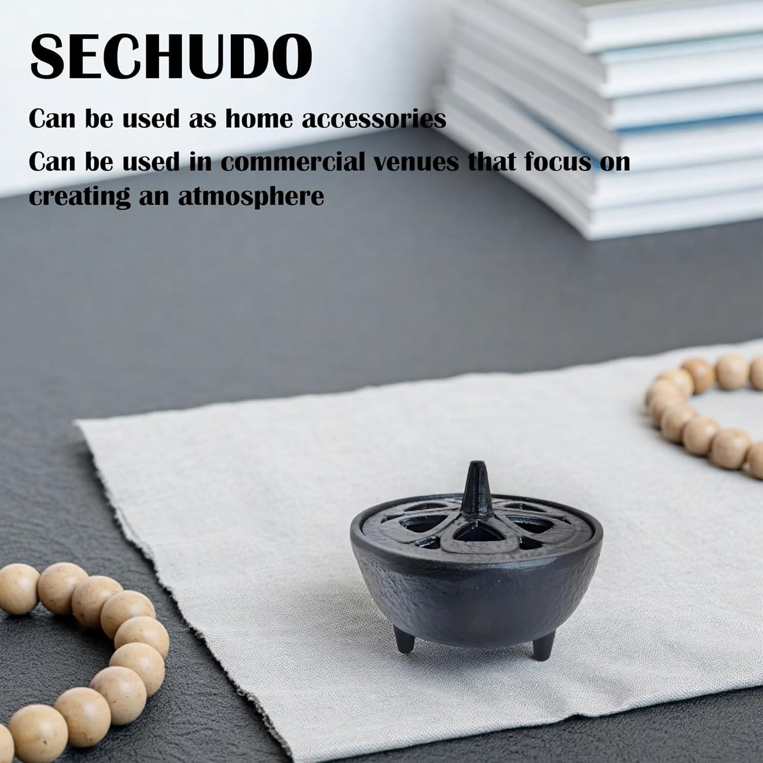 Soporte para Incienso SECHUDO de Hierro Fundido Negro 8.89cm