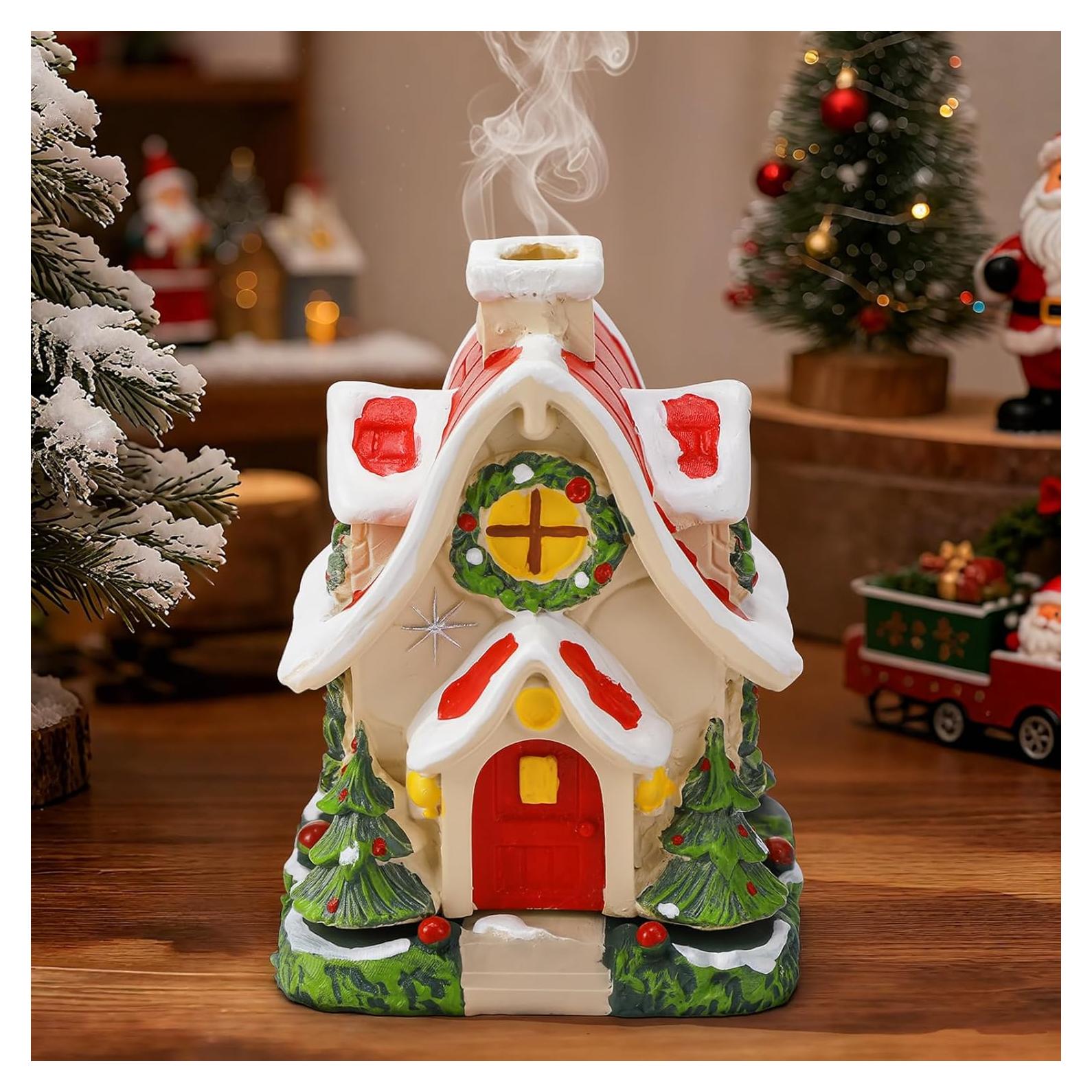 Horno de Incienso Beeplove Cabaña Navideña con 2 Conos