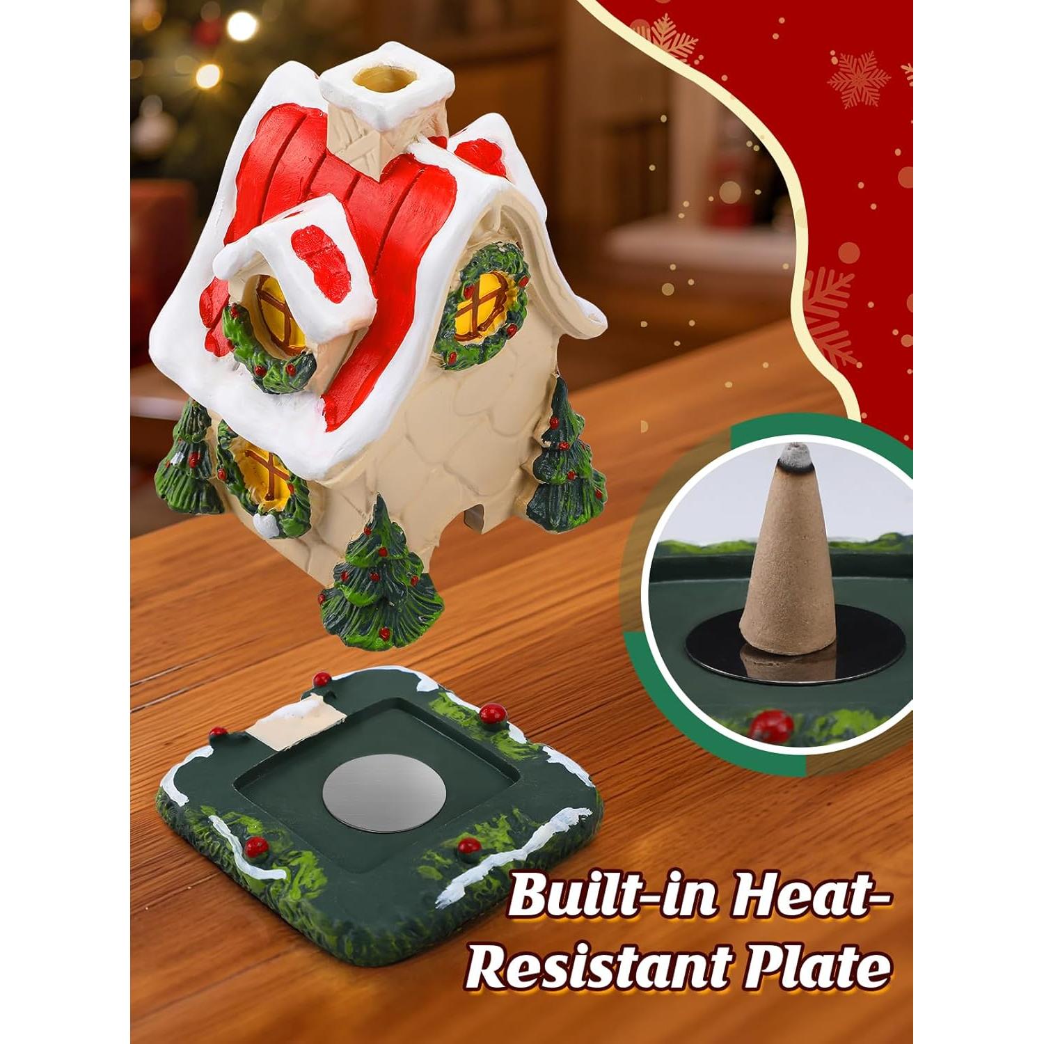 Horno de Incienso Beeplove Cabaña Navideña con 2 Conos