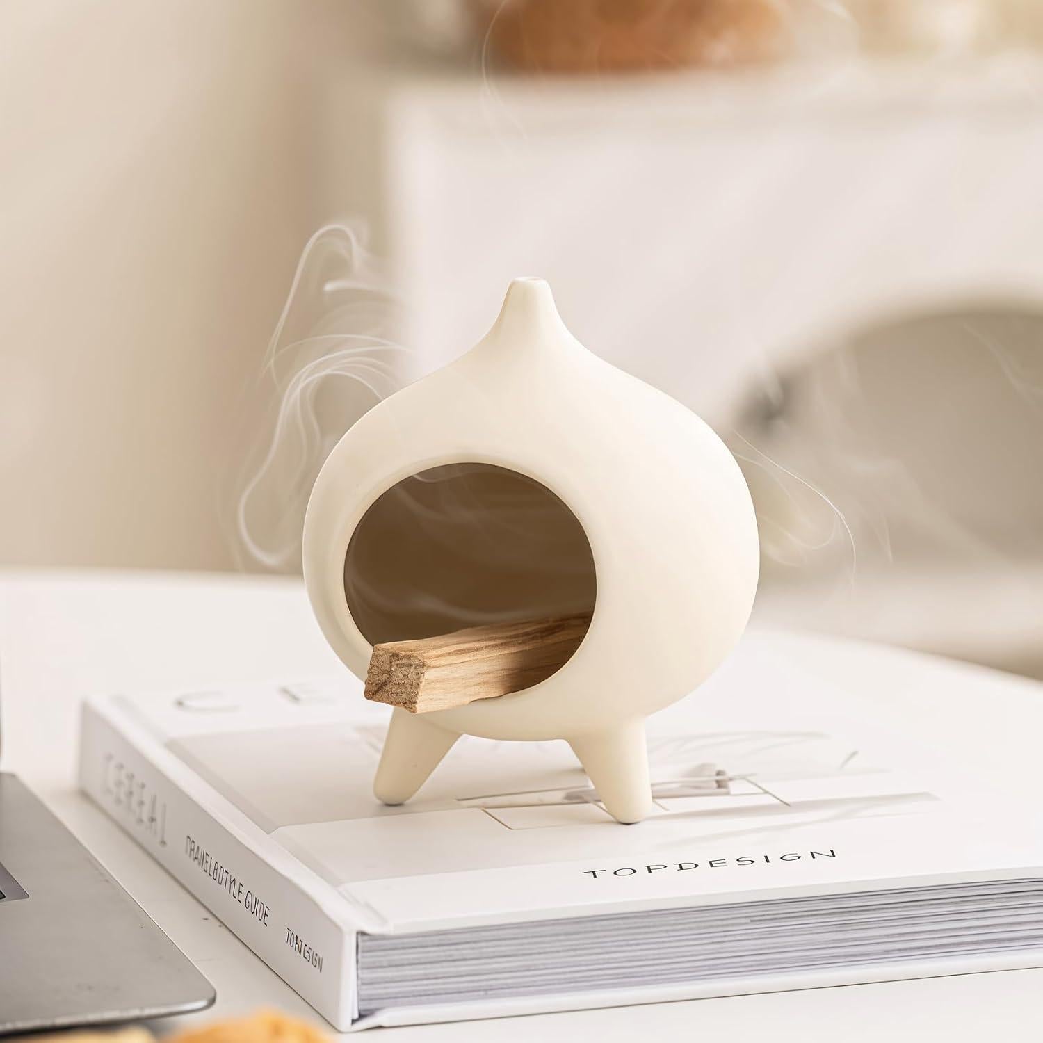 Soporte de Cerámica Zynzthos para Palo Santo y Salvia - Mini Chimenea