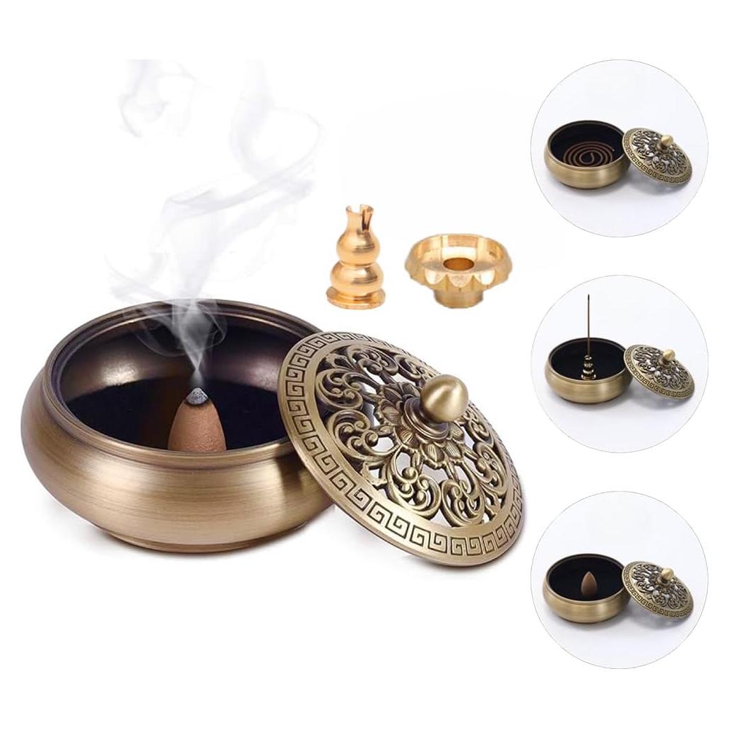 Soporte para Incienso URFEEL de Latón Dorado 8.49 cm