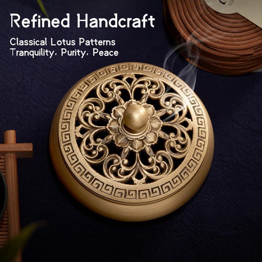 Soporte para Incienso URFEEL de Latón Dorado 8.49 cm