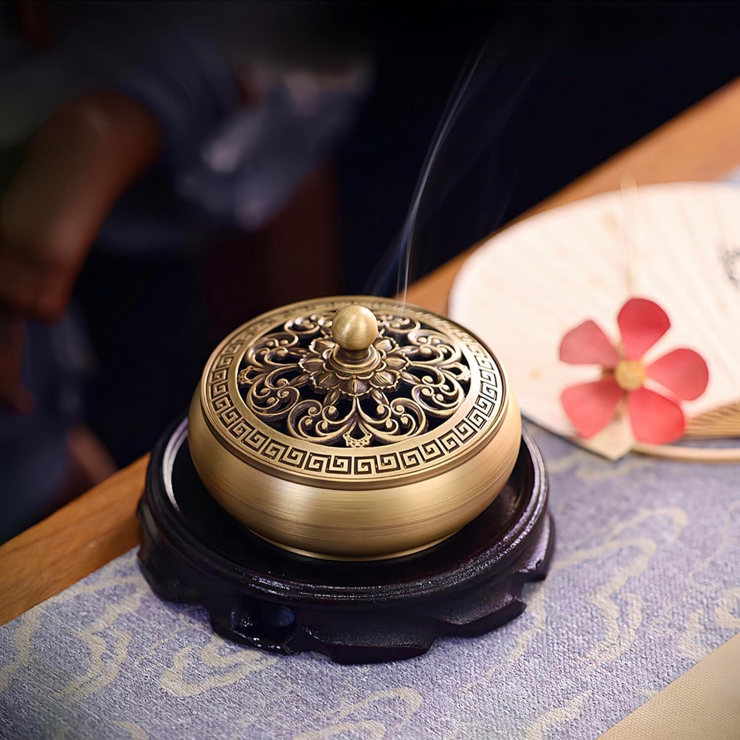 Soporte para Incienso URFEEL de Latón Dorado 8.49 cm