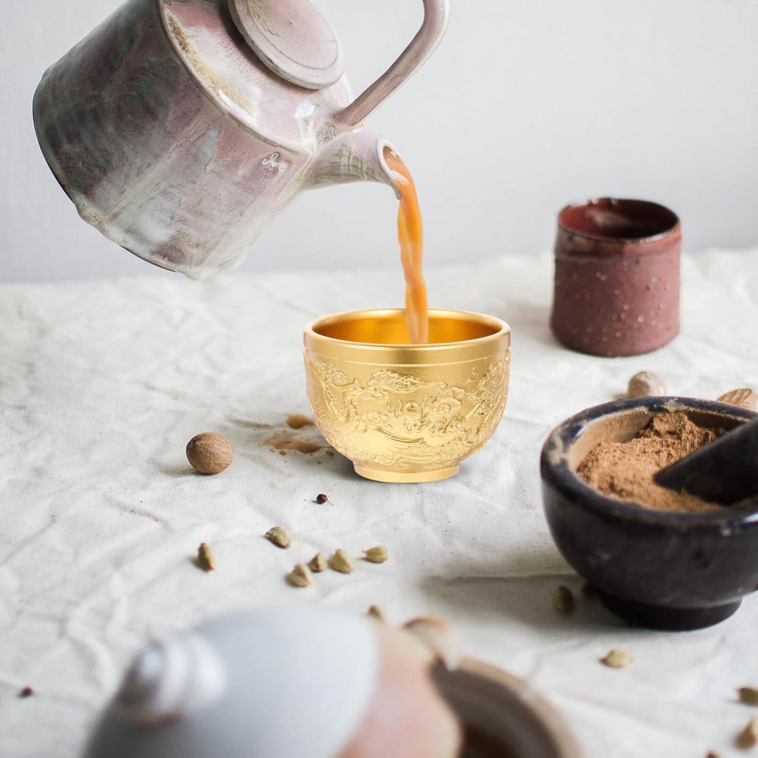 Cuencos de Ofrecimiento de Agua Budista PRETYZOOM 2pcs Latón