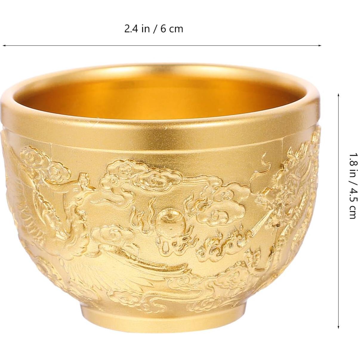 Cuencos de Ofrecimiento de Agua Budista PRETYZOOM 2pcs Latón