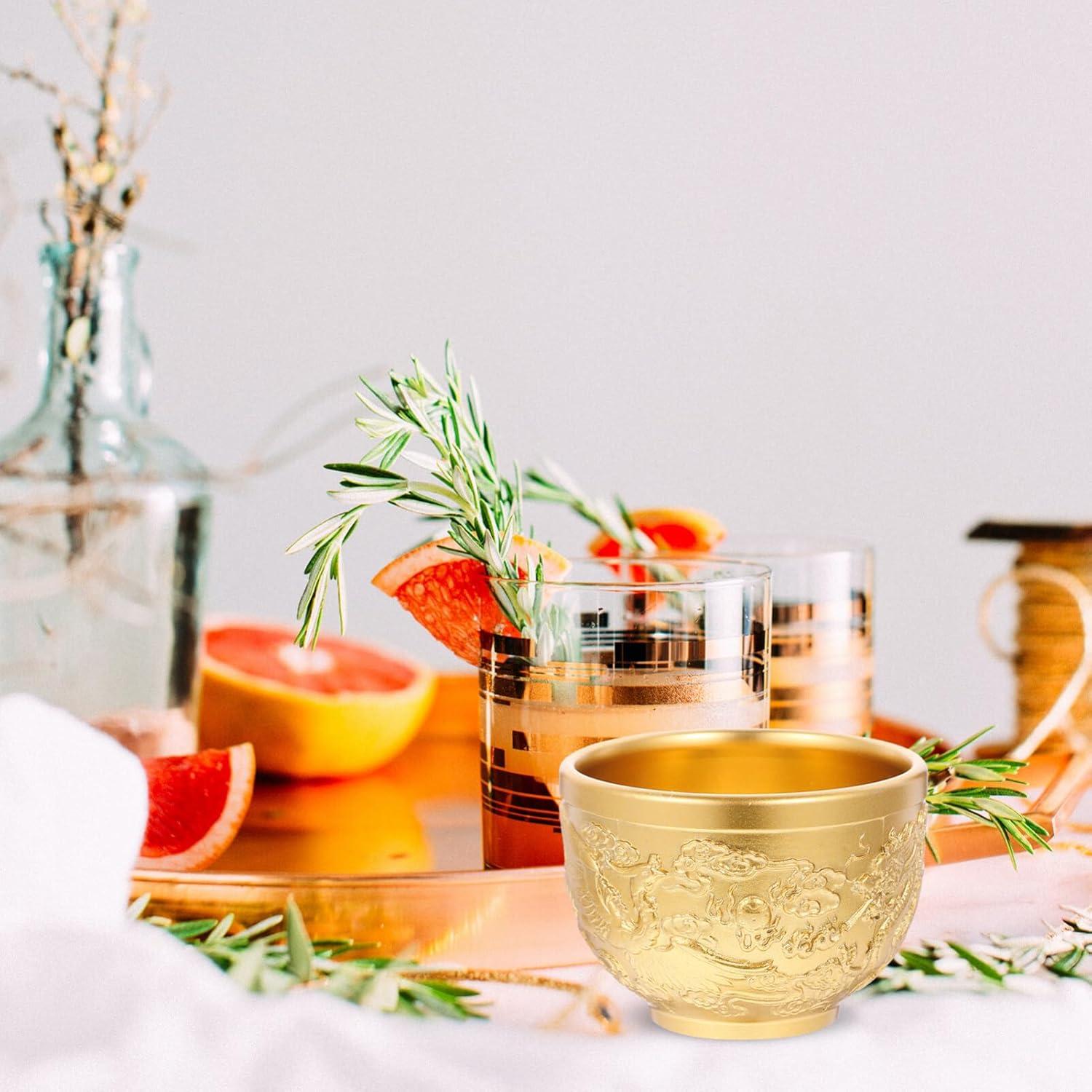 Cuencos de Ofrecimiento de Agua Budista PRETYZOOM 2pcs Latón