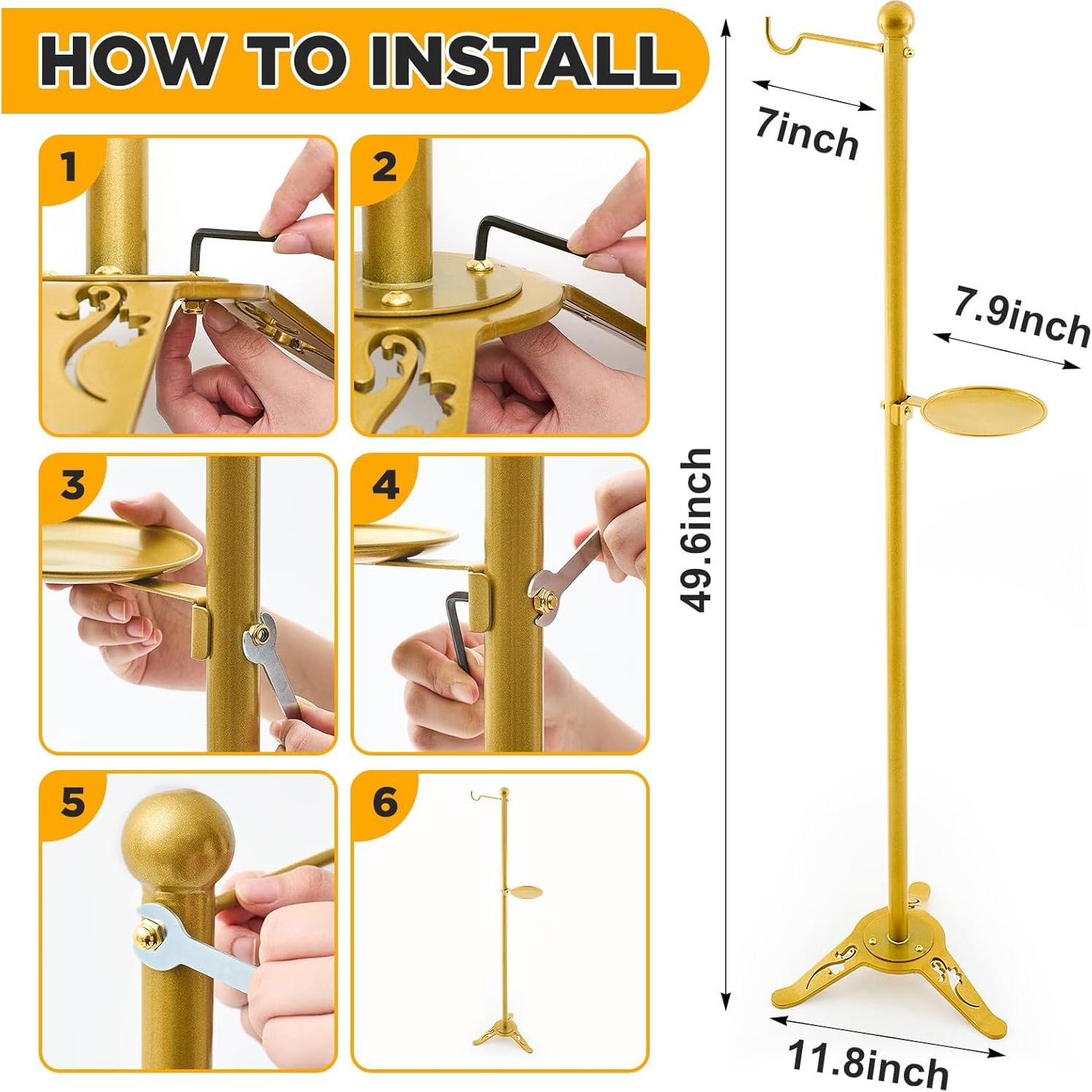 Soporte de Censores Cristianos Dorado 127 x 27 cm MorningRo