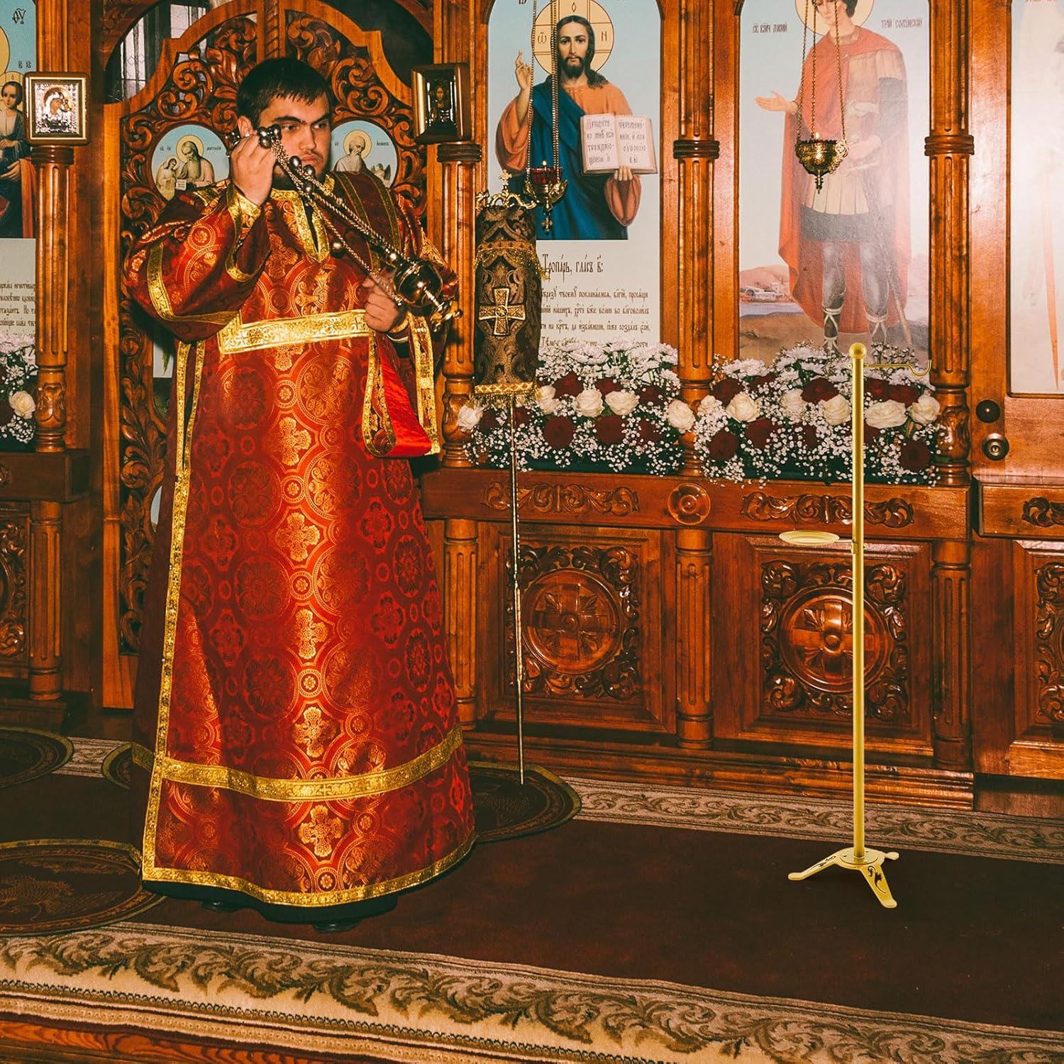 Soporte de Censores Cristianos Dorado 127 x 27 cm MorningRo