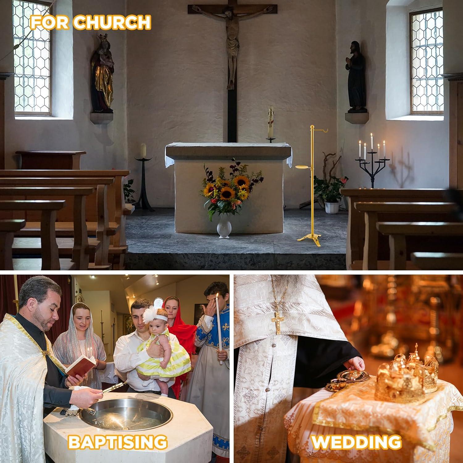 Soporte de Censores Cristianos Dorado 127 x 27 cm MorningRo