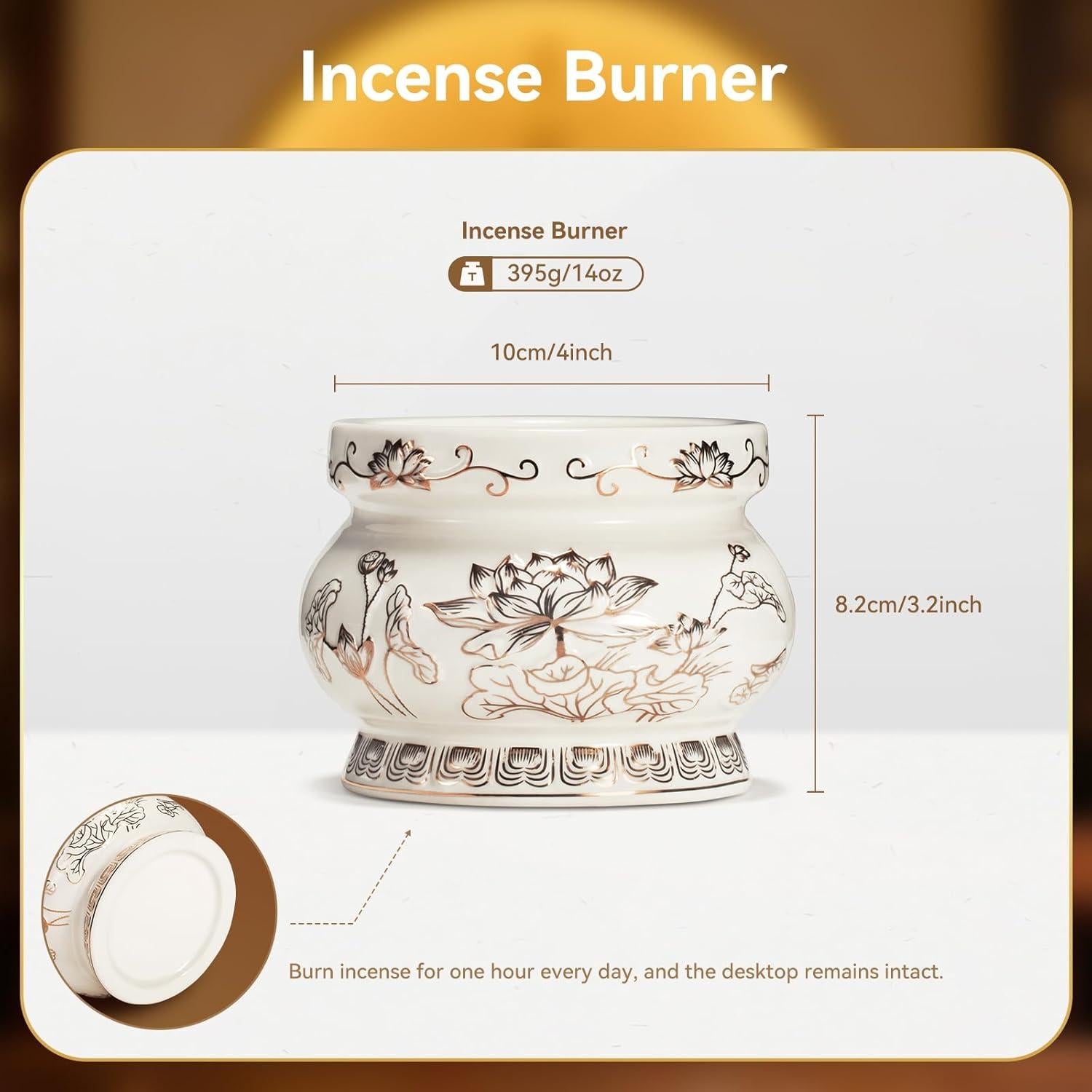 Juego de Suministros para Altar Budista ARBTOTCE - Cerámica Blanca