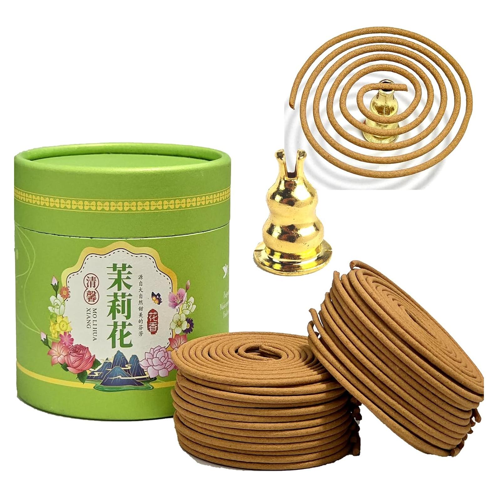 Incienso Espiral de Jazmín AMASSIVEROCK 48 PCS Natural