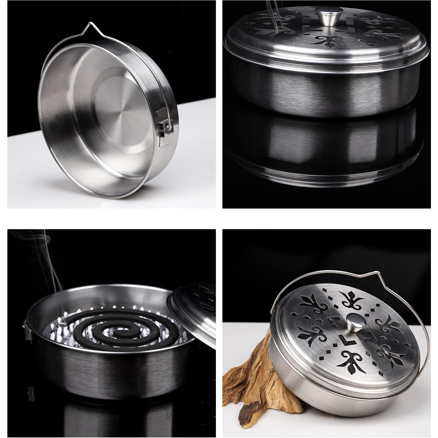 Soporte Portátil para Espirales de Mosquitos Wetoowin Plata