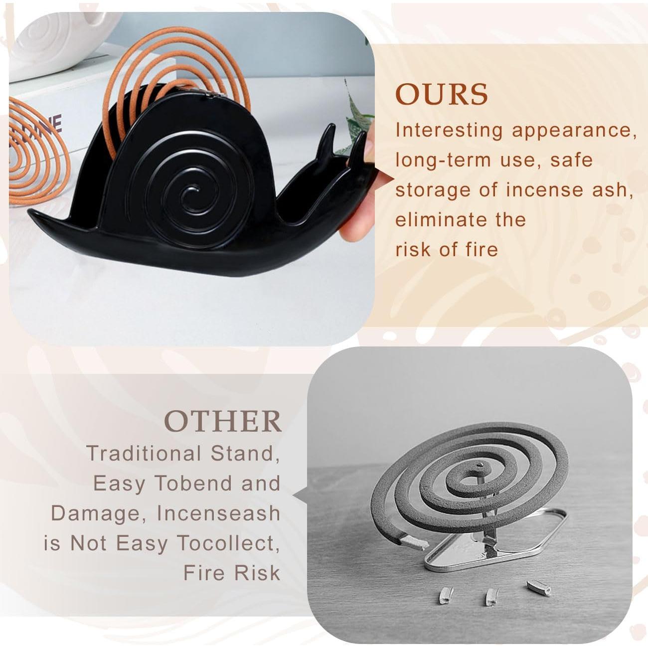 Soporte para espirales de mosquito TONGZHIY Negro 11.4cm