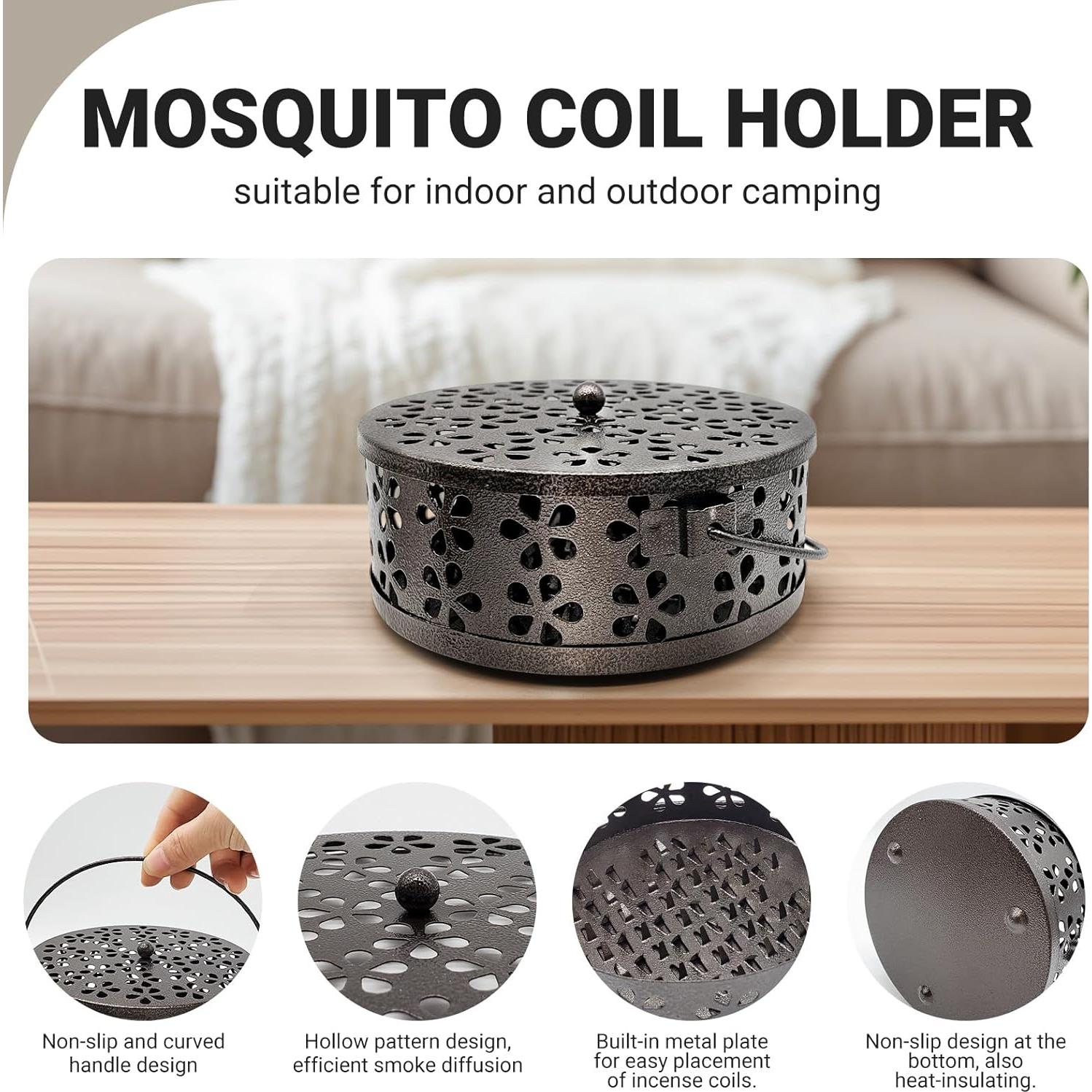 Soporte para Espirales de Mosquito GVOPGIDES Bronce 14x6.1cm