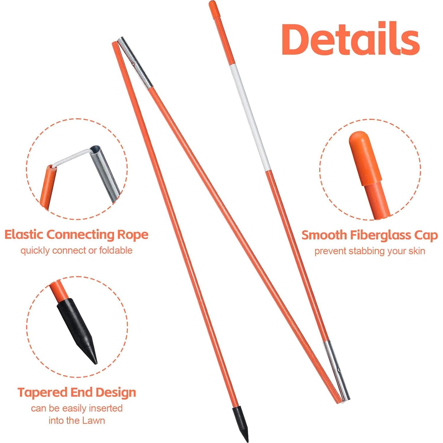 Palos de Alineación de Golf Dittoven Plegables 121.92 cm - 3 Piezas