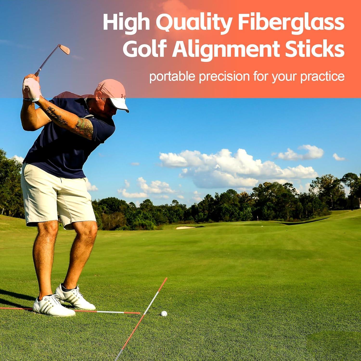 Palos de Alineación de Golf Dittoven Plegables 121.92 cm - 3 Piezas