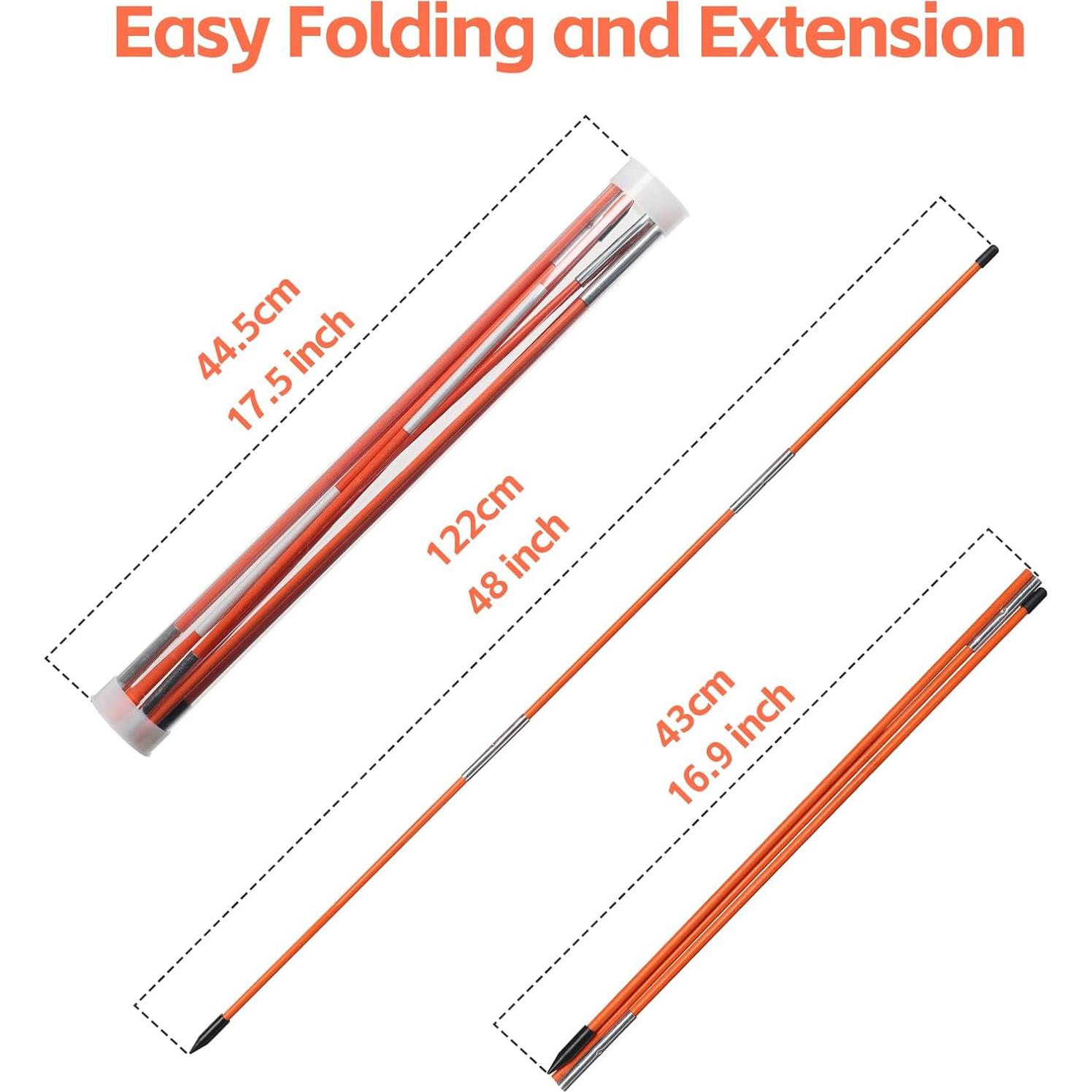 Palos de Alineación de Golf Dittoven Plegables 121.92 cm - 3 Piezas