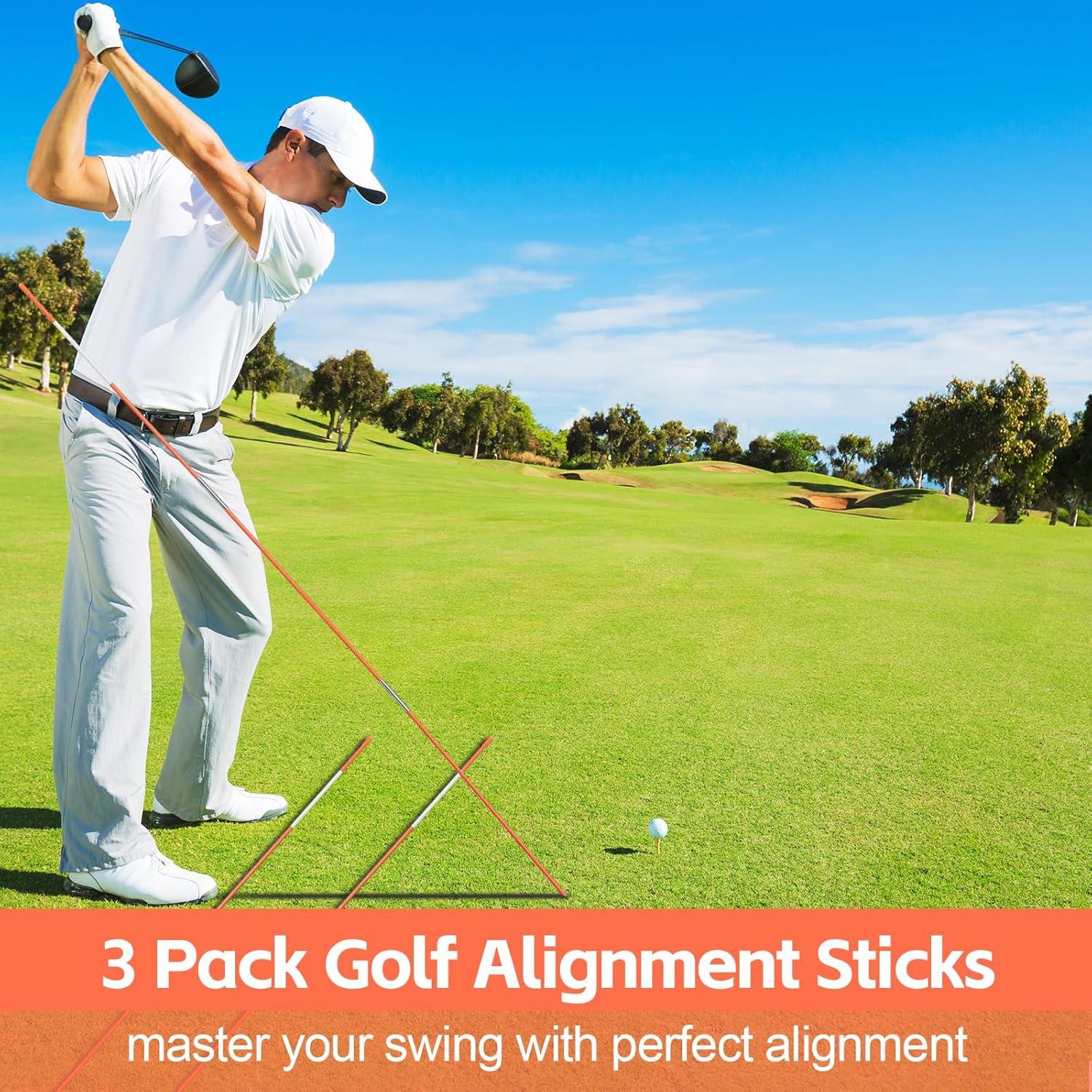 Palos de Alineación de Golf Dittoven Plegables 121.92 cm - 3 Piezas