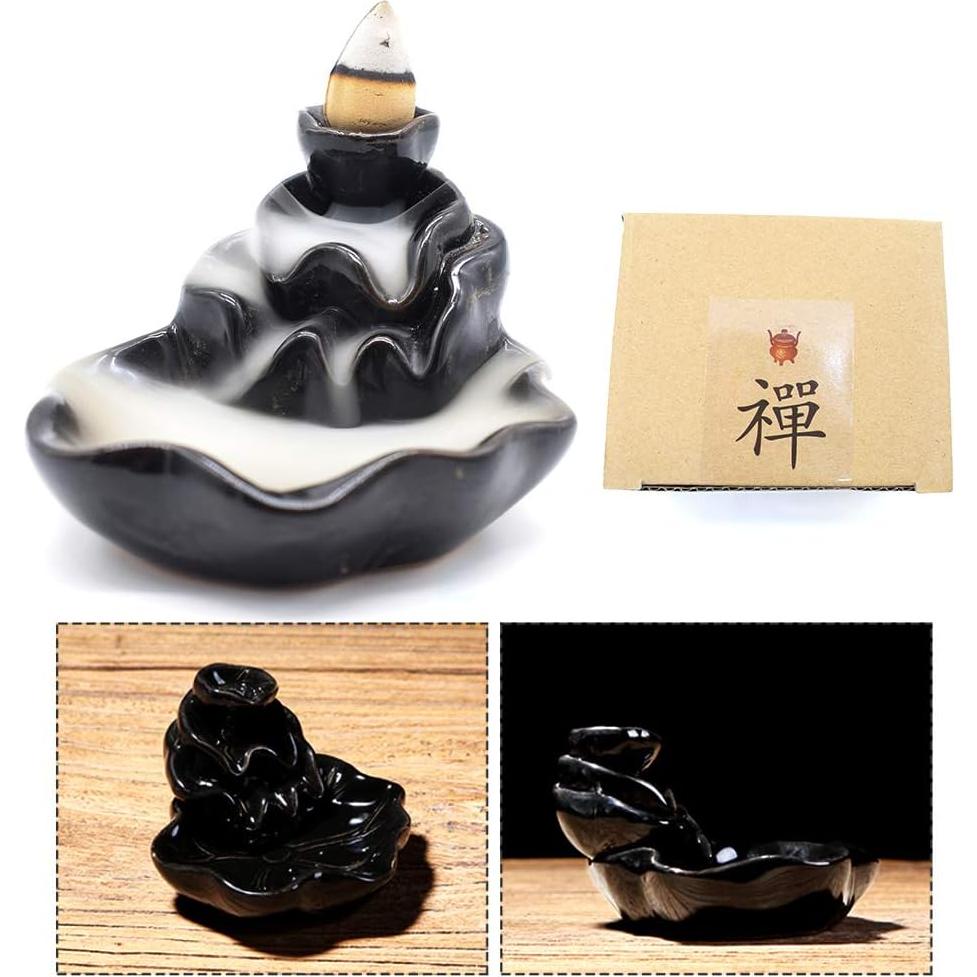 Soporte de Incienso Cerámica Tumenque 7cm Negro