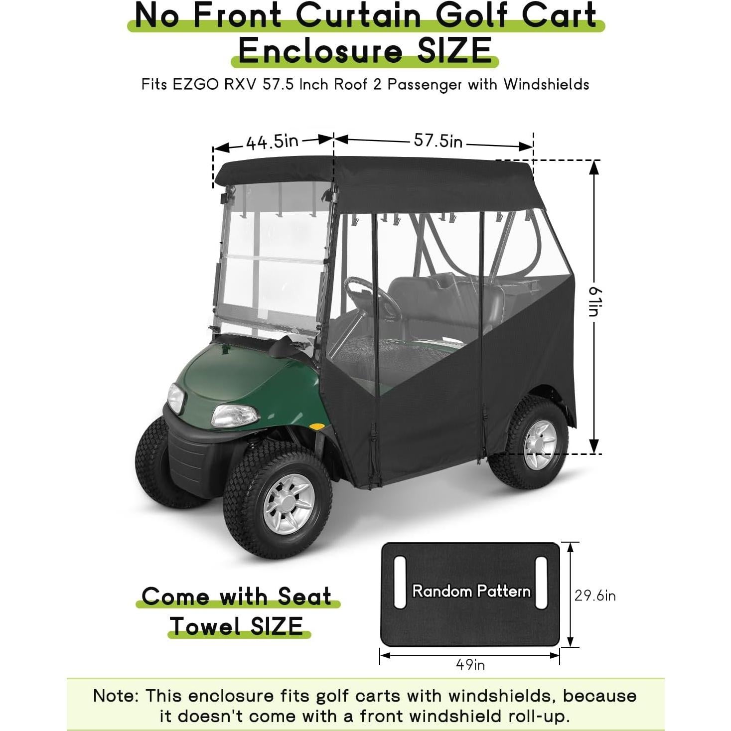 Cubierta de Carrito de Golf WEIMELL para EZGO RXV 2 Pasajeros