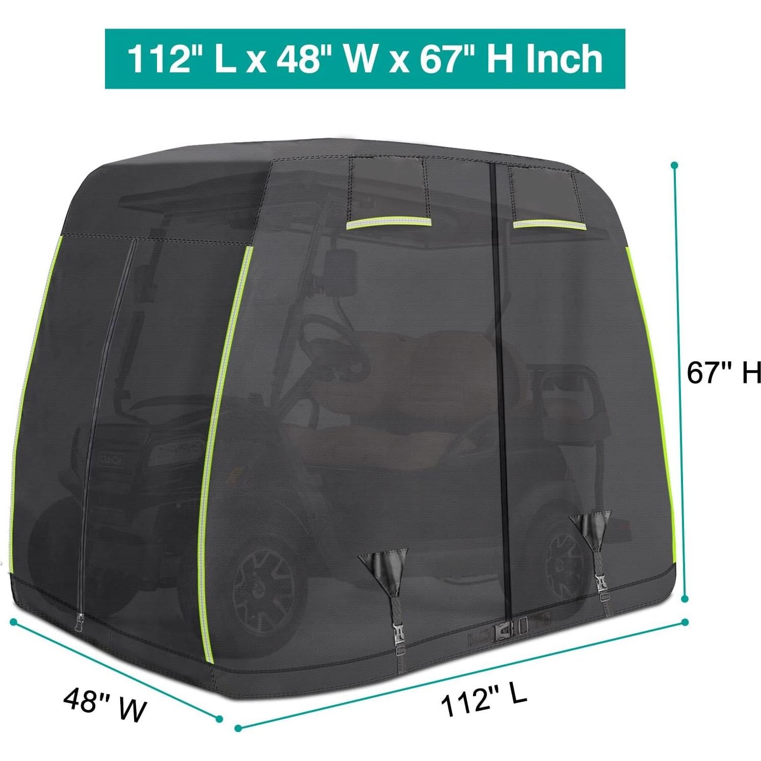 Cubierta de Carrito de Golf iLSKW 600D para 4 Pasajeros Impermeable