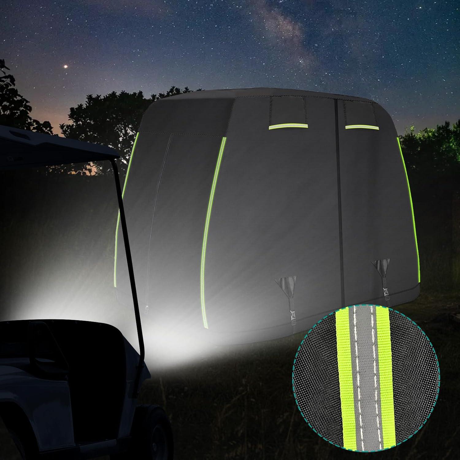 Cubierta de Carrito de Golf iLSKW 600D para 4 Pasajeros Impermeable