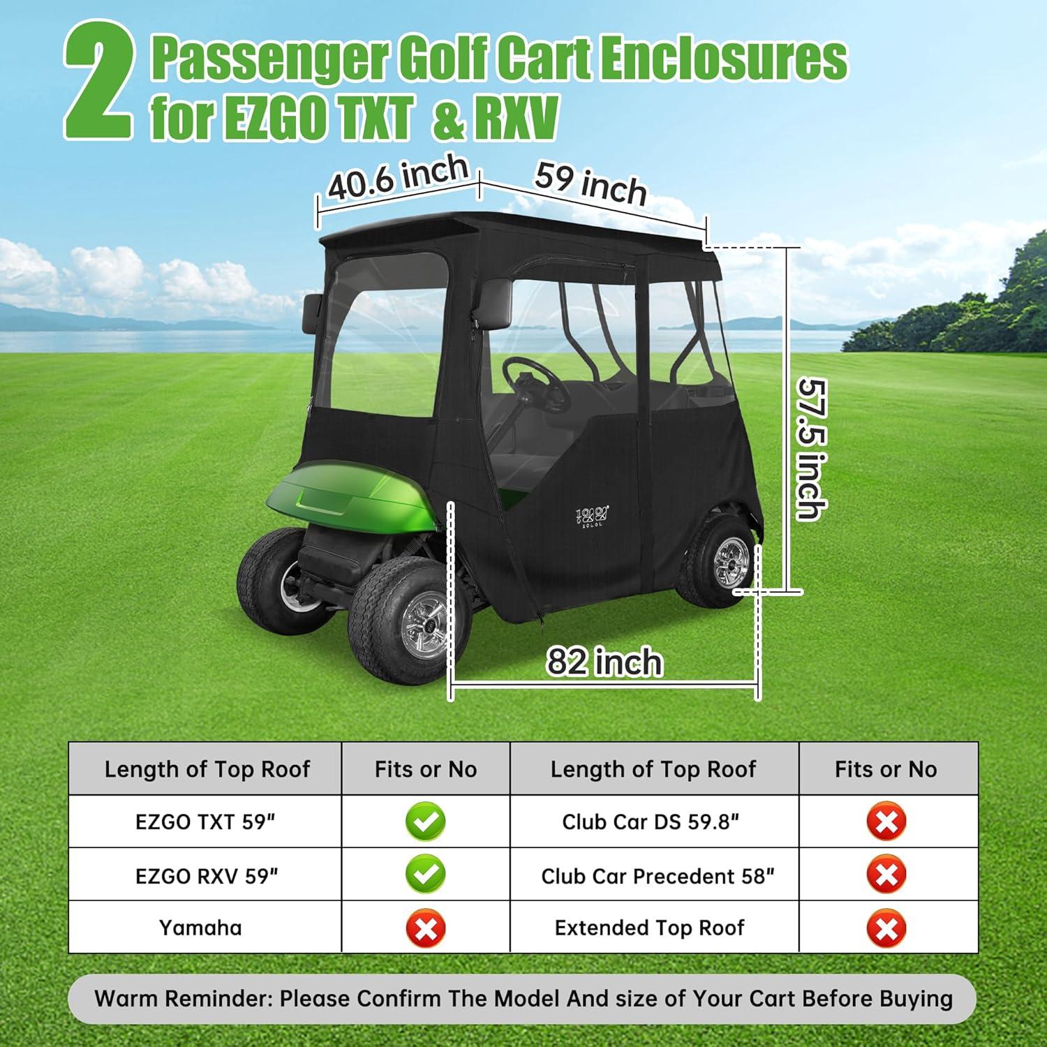 Cubierta para Carro de Golf 10L0L EZGO TXT RXV 2 Pasajeros 600D