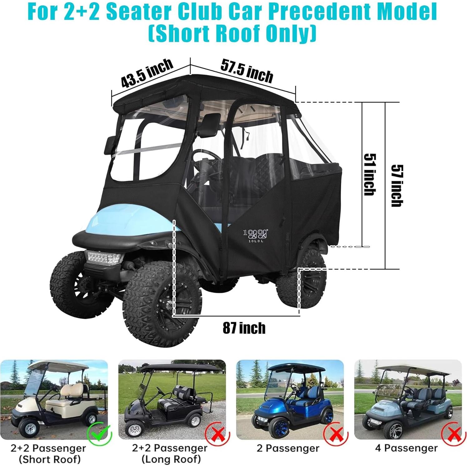 Enclosure 10L0L para Carro de Golf Club Car Precedent 4 Pasajeros