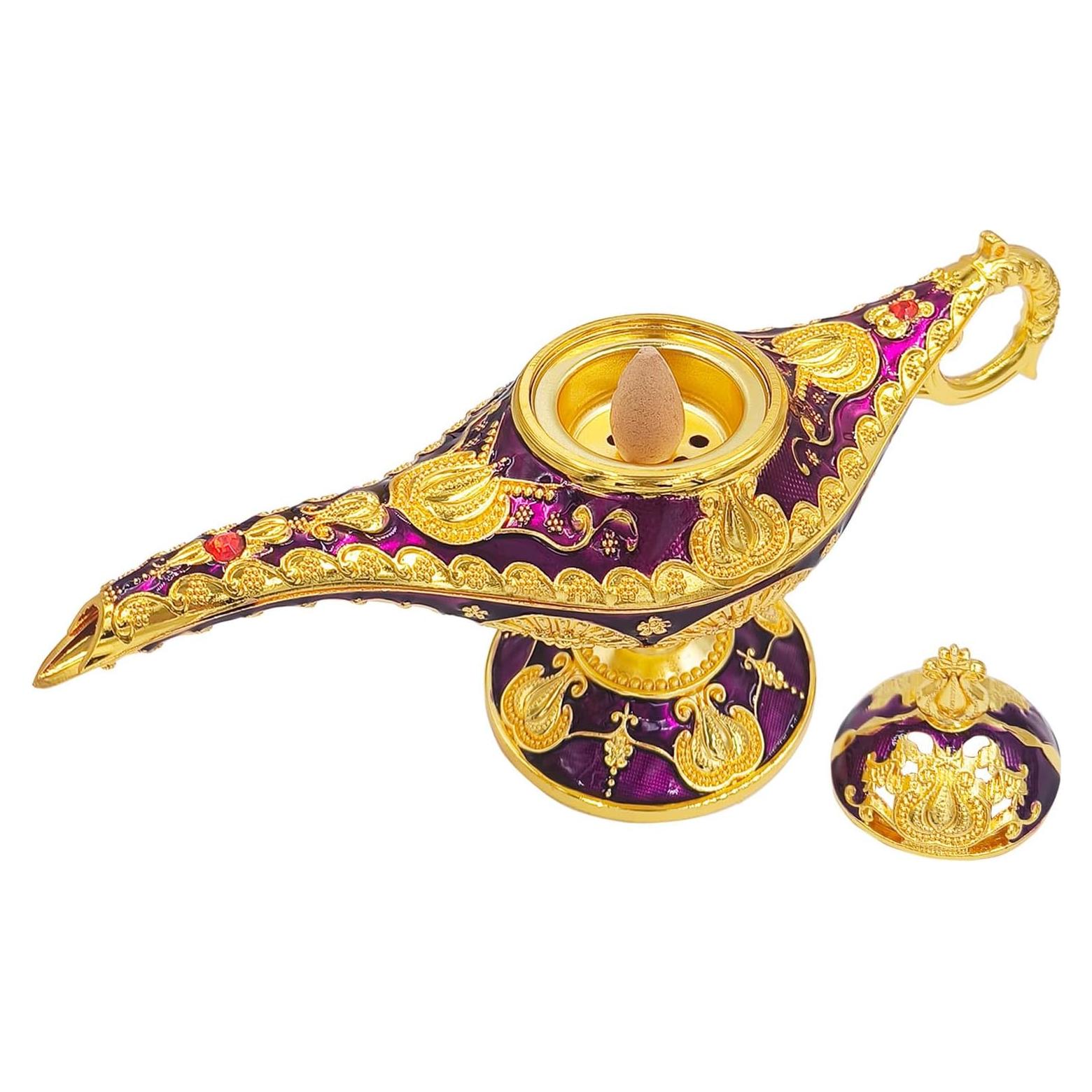Lámpara de Aladino Vintage Aonfubu con Soporte de Incienso