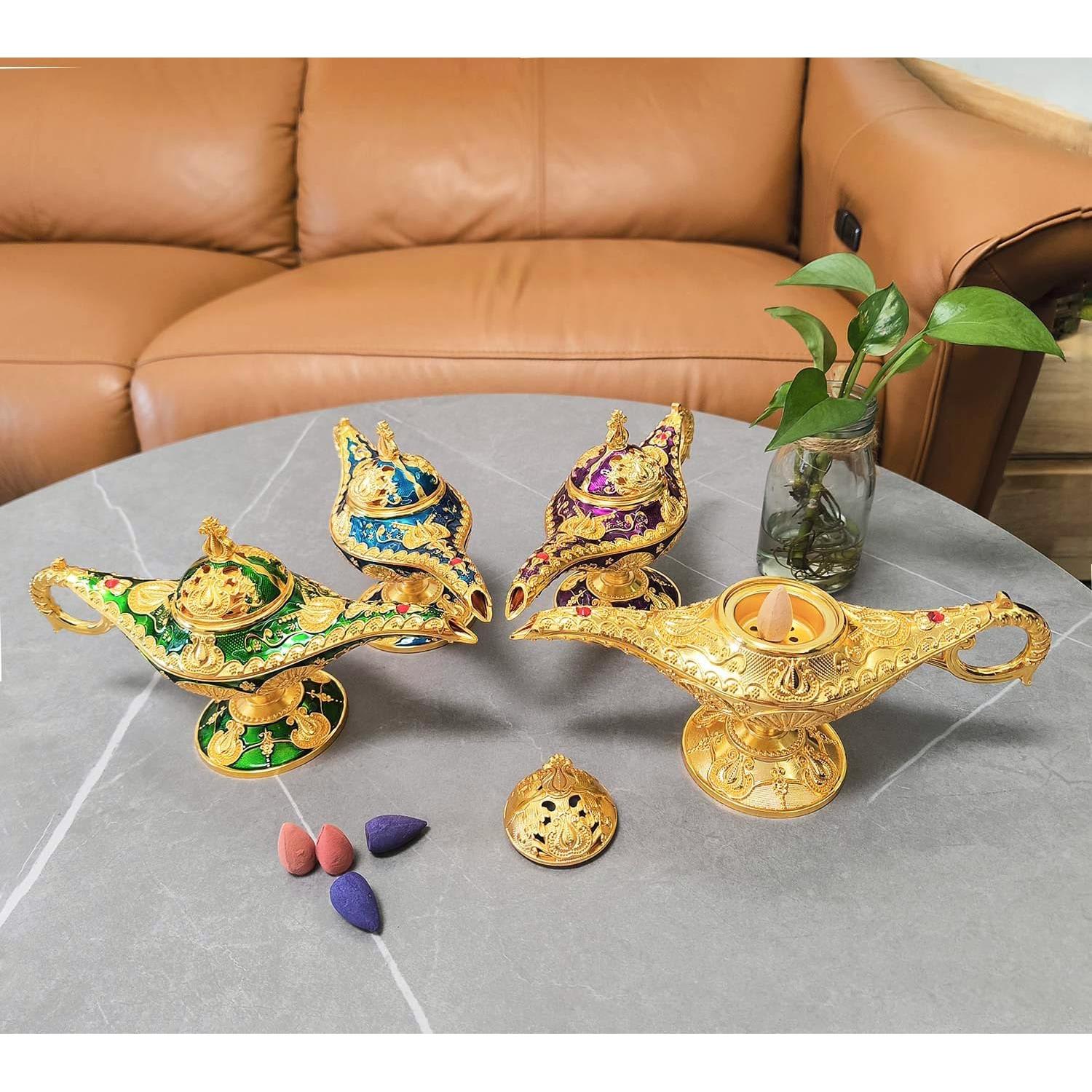 Lámpara de Aladino Vintage Aonfubu con Soporte de Incienso