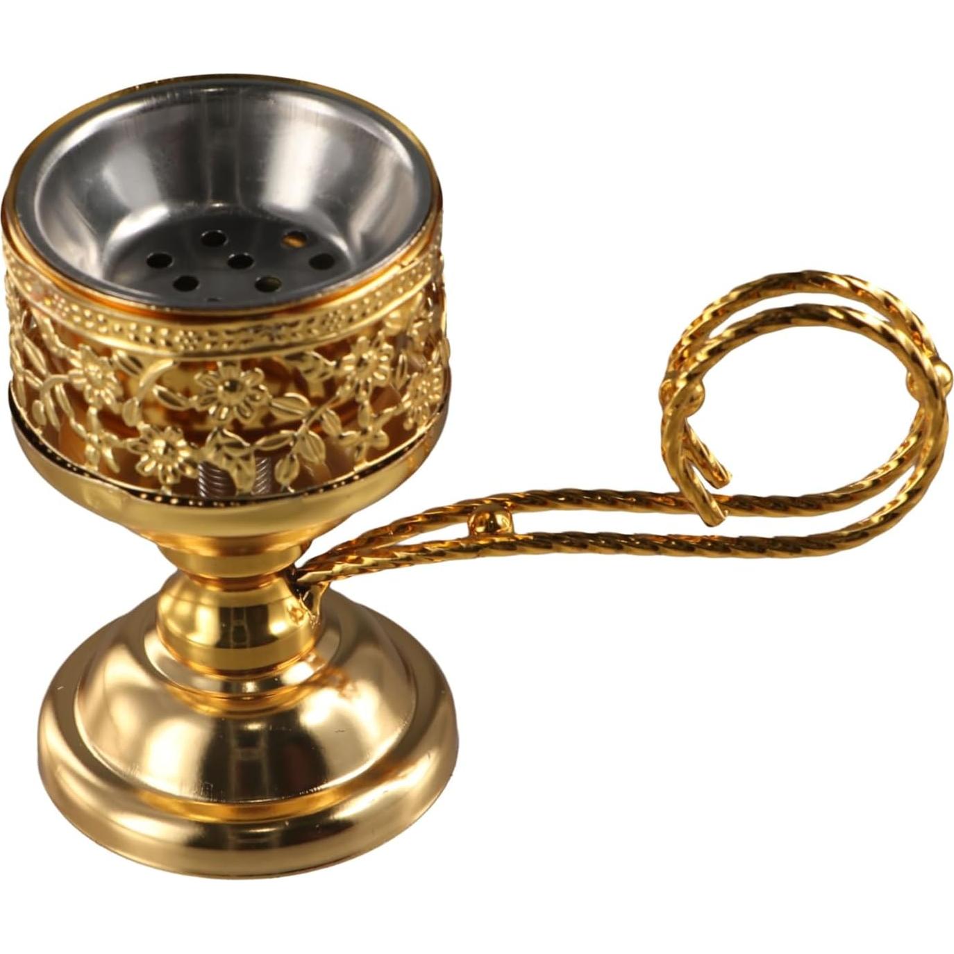 Quemador de Incienso de Metal Zaoalife Árabe Vintage 10.16 cm